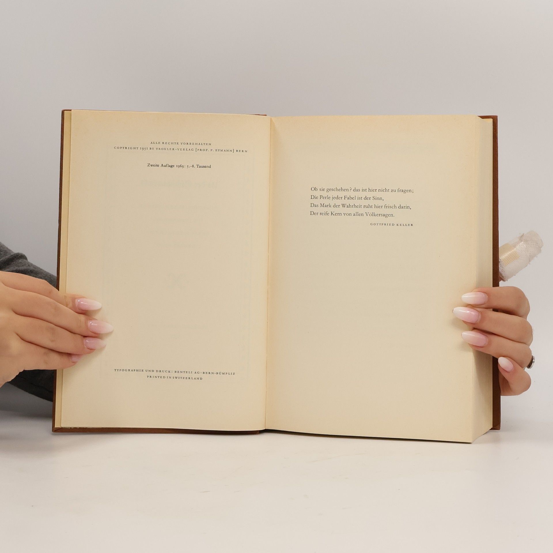 Gottfried Keller Us der Gschichtetrucke