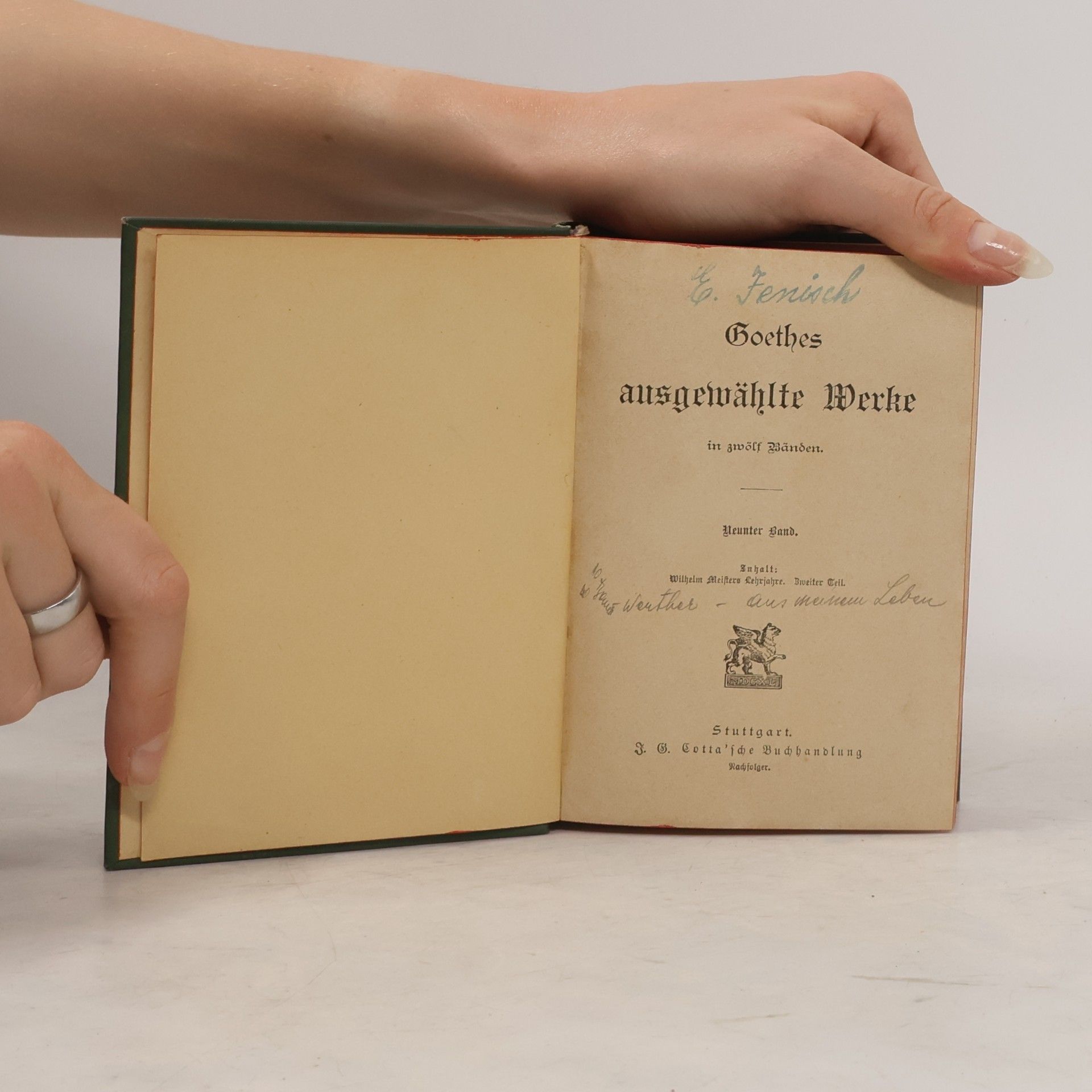 Johann Wolfgang von Goethe Goethes ausgewählte Werke in zwölf Wänden