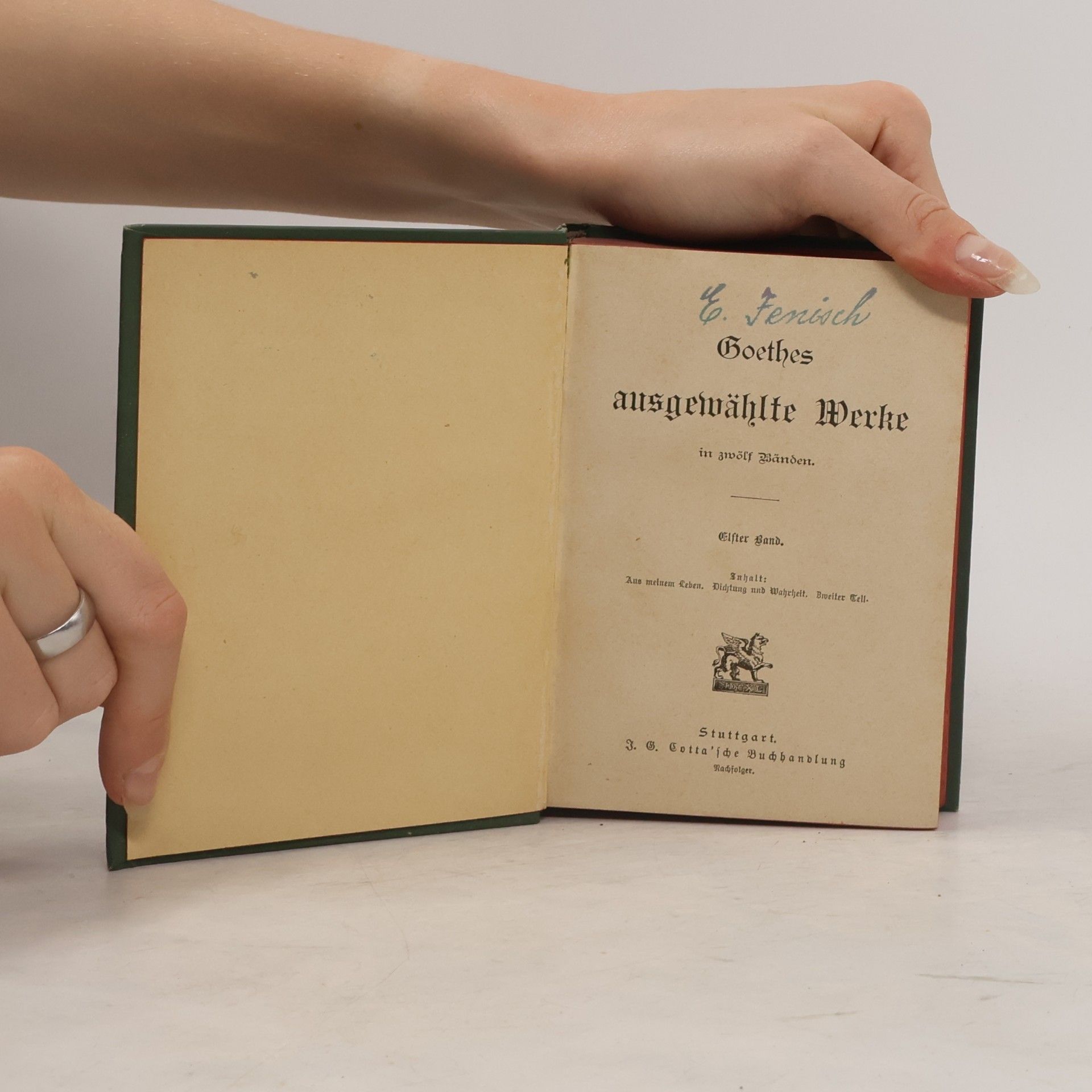 Johann Wolfgang von Goethe Goethes ausgewählte Werke