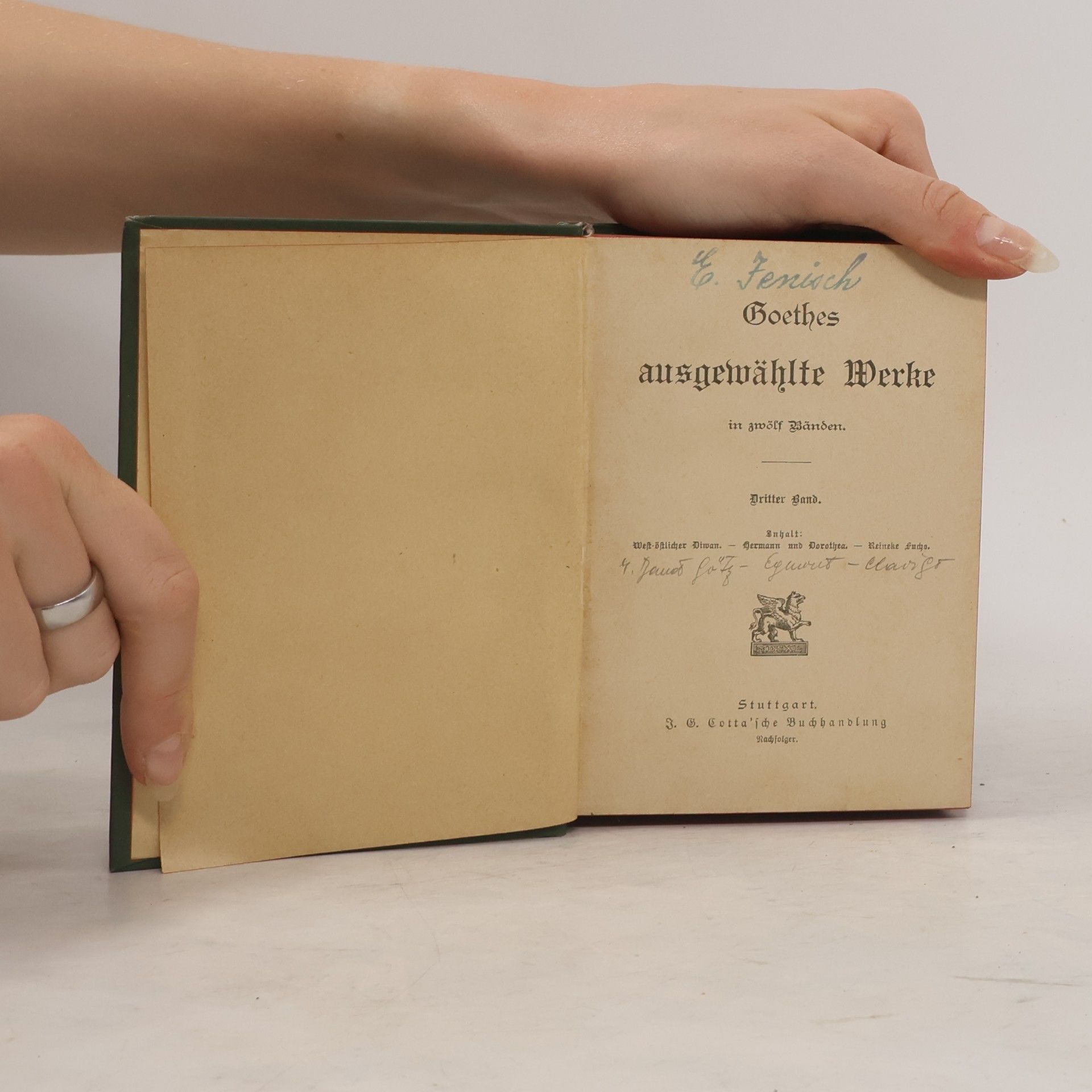 Johann Wolfgang von Goethe Goethes Werke 3/4