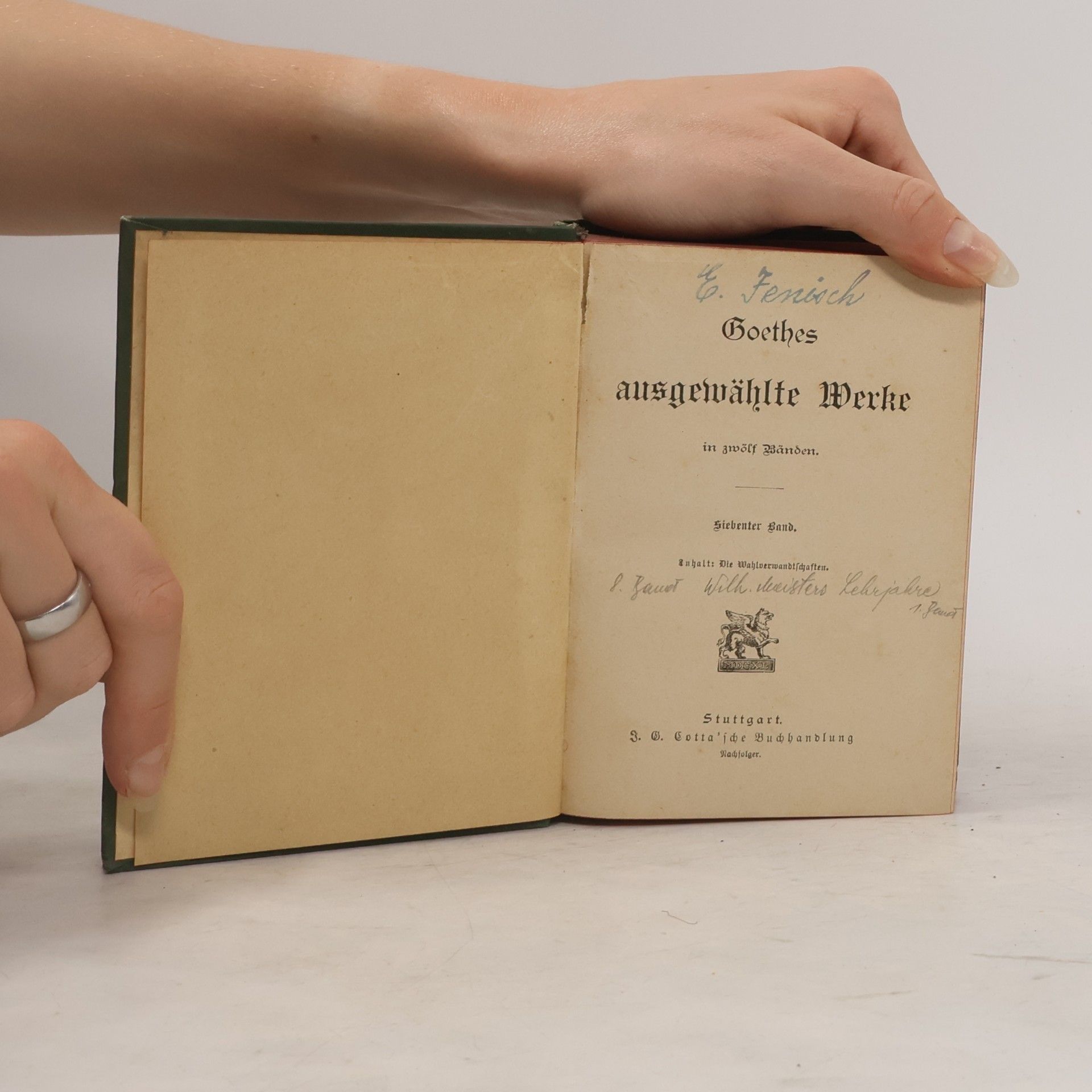 Johann Wolfgang von Goethe Goethes ausgewählte Werke