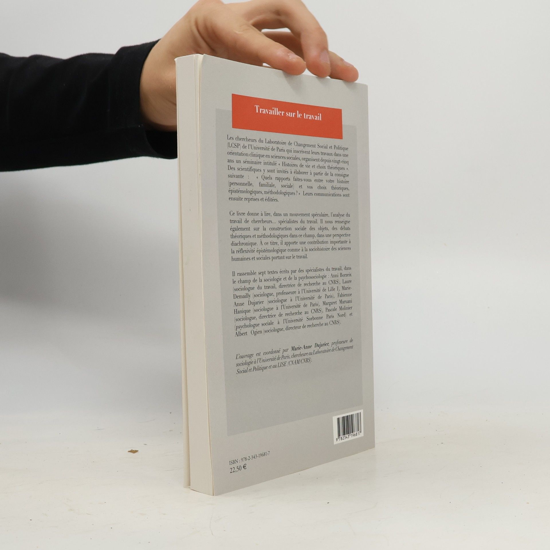 Marie-Anne Dujarier Travailler sur le travail