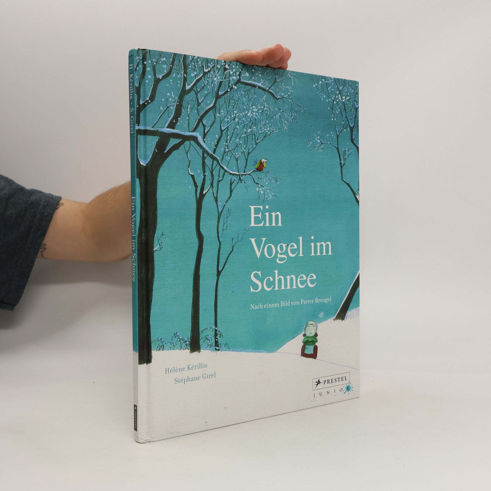 Hélène Kérillis Ein Vogel im Schnee