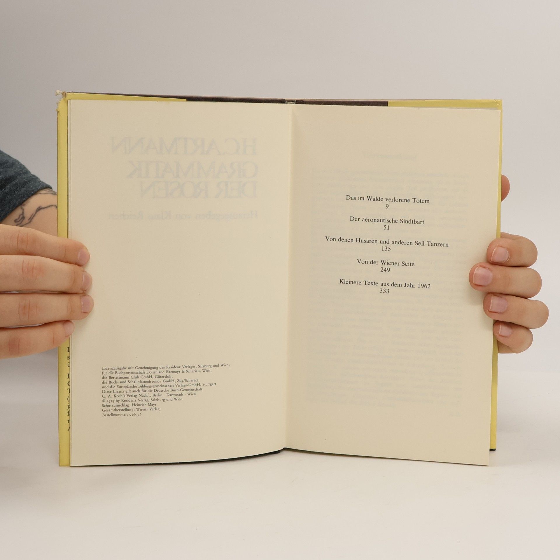 H. C. Artmann Grammatik der Rosen