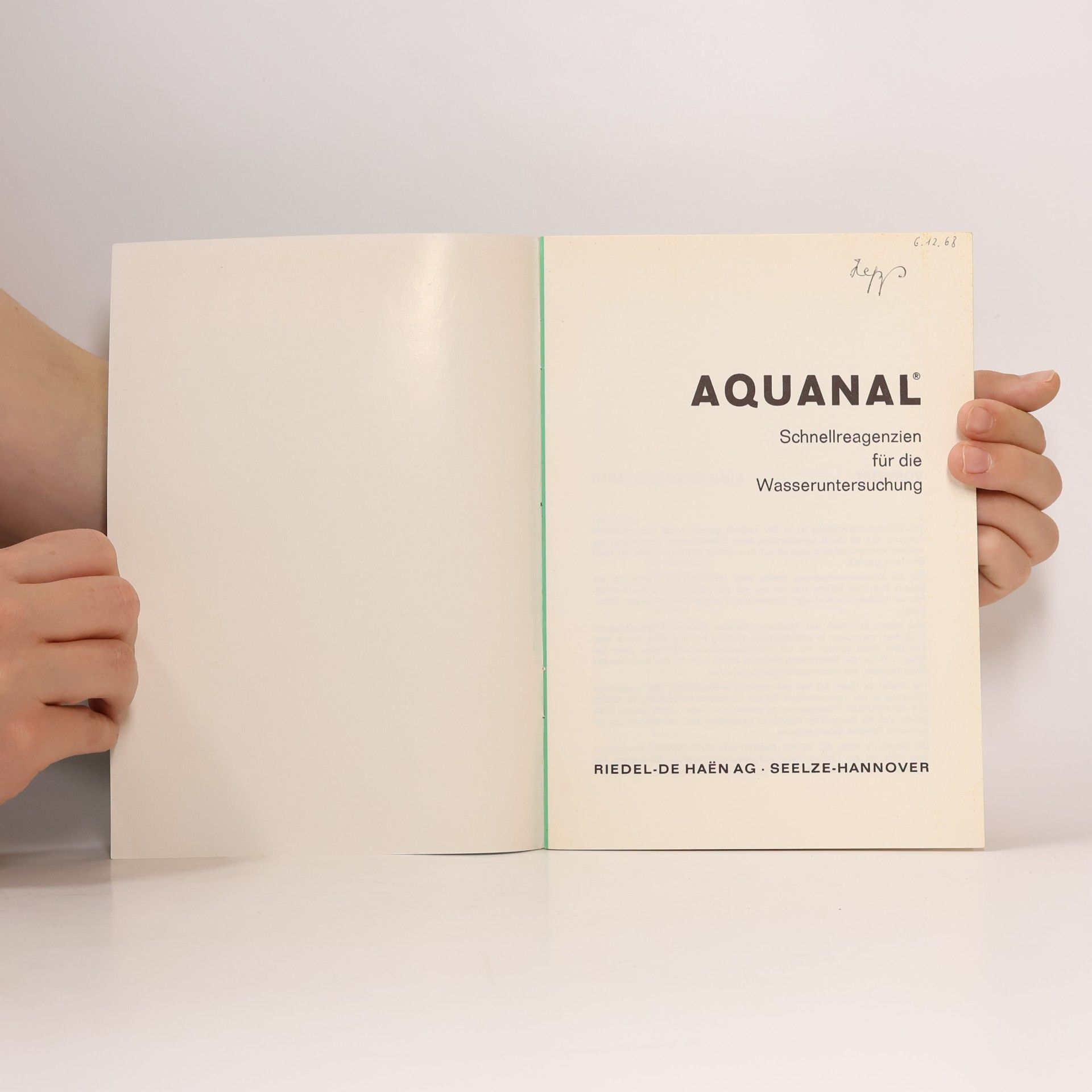 kolektiv Aquanal. Schnellreagenzien für die Wasseruntersuchung
