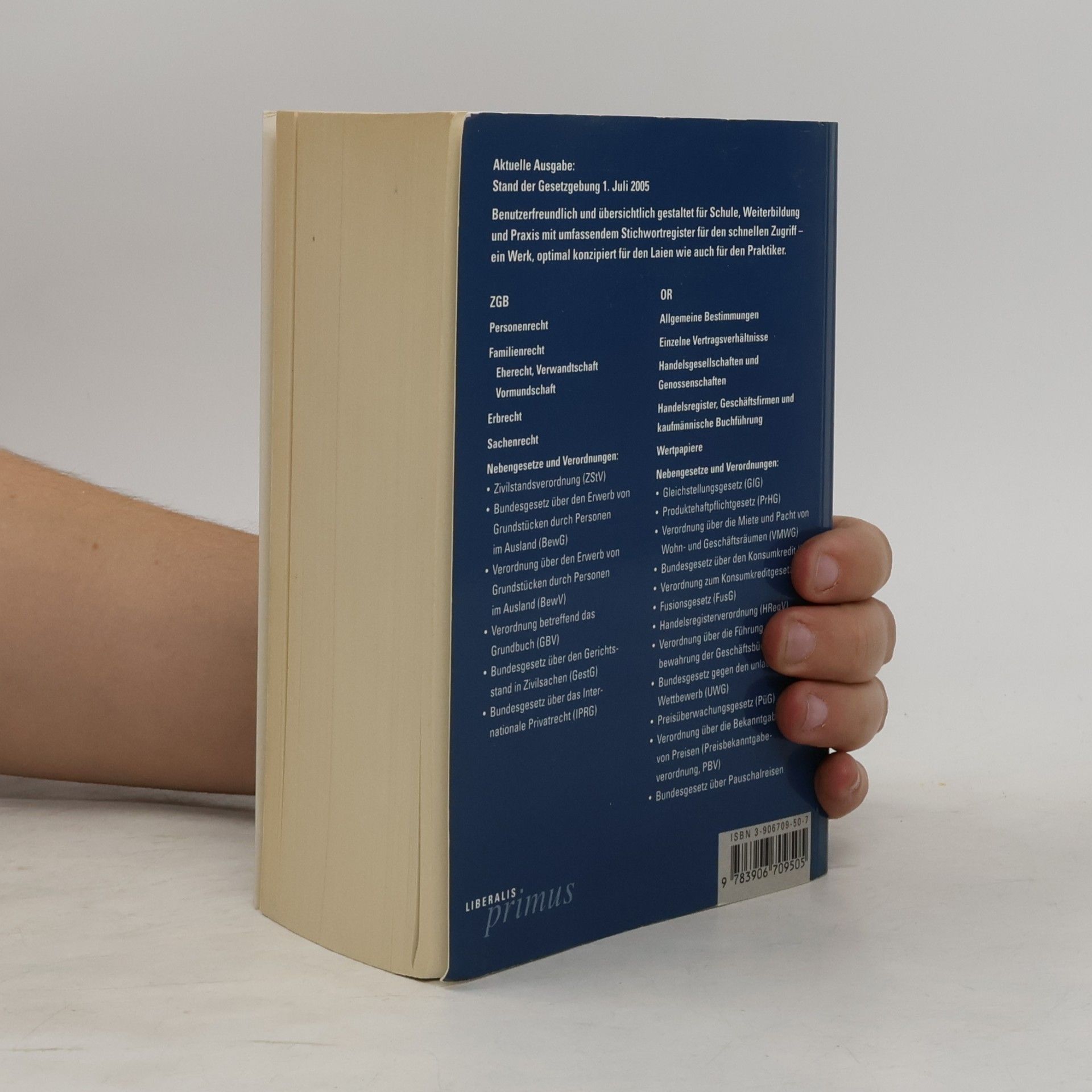 Peter Weimar Schweizerisches Zivilgesetzbuch und Obligationenrecht
