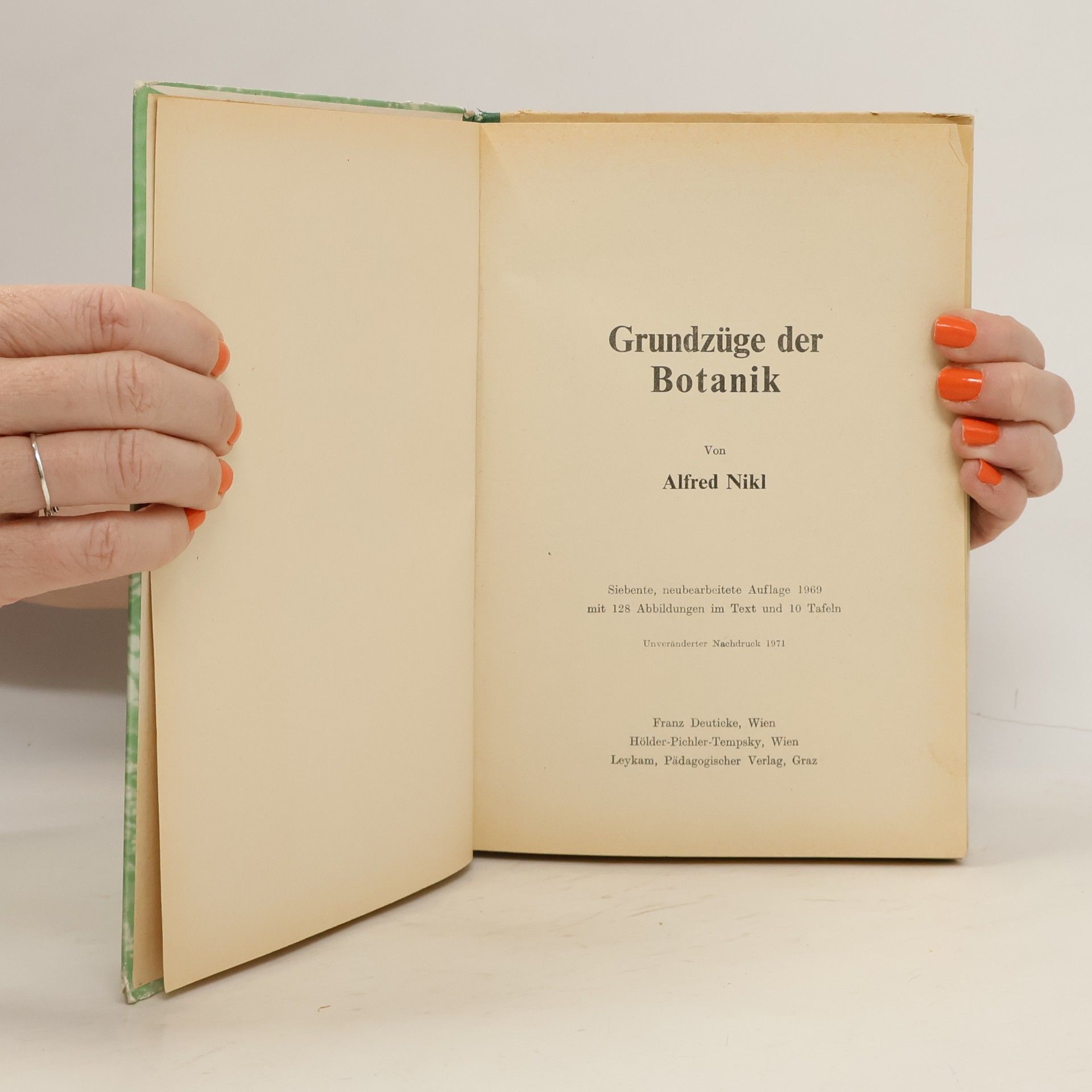 Alfred Nikl Grundzüge der Botanik