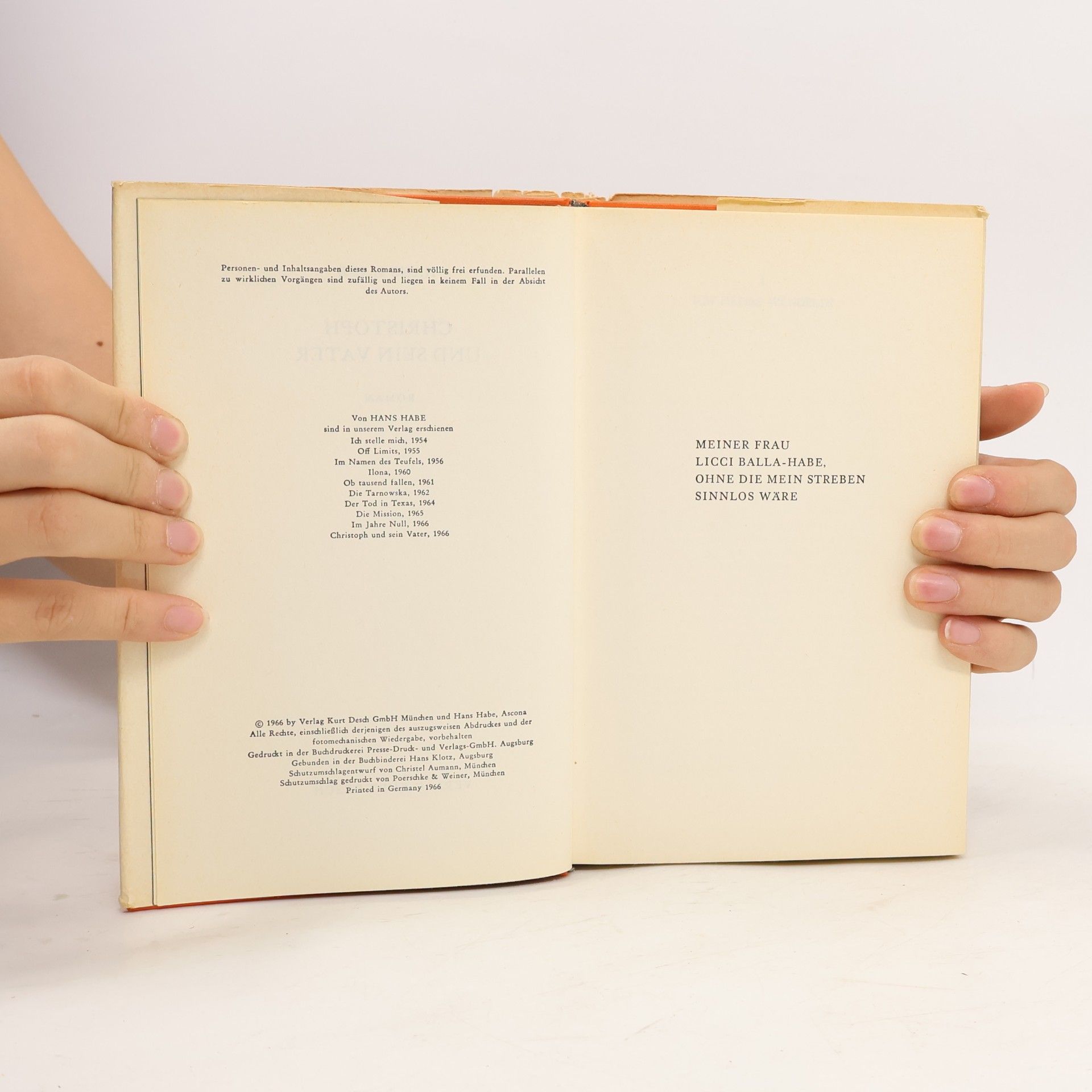 Hans Habe Christoph und sein Vater