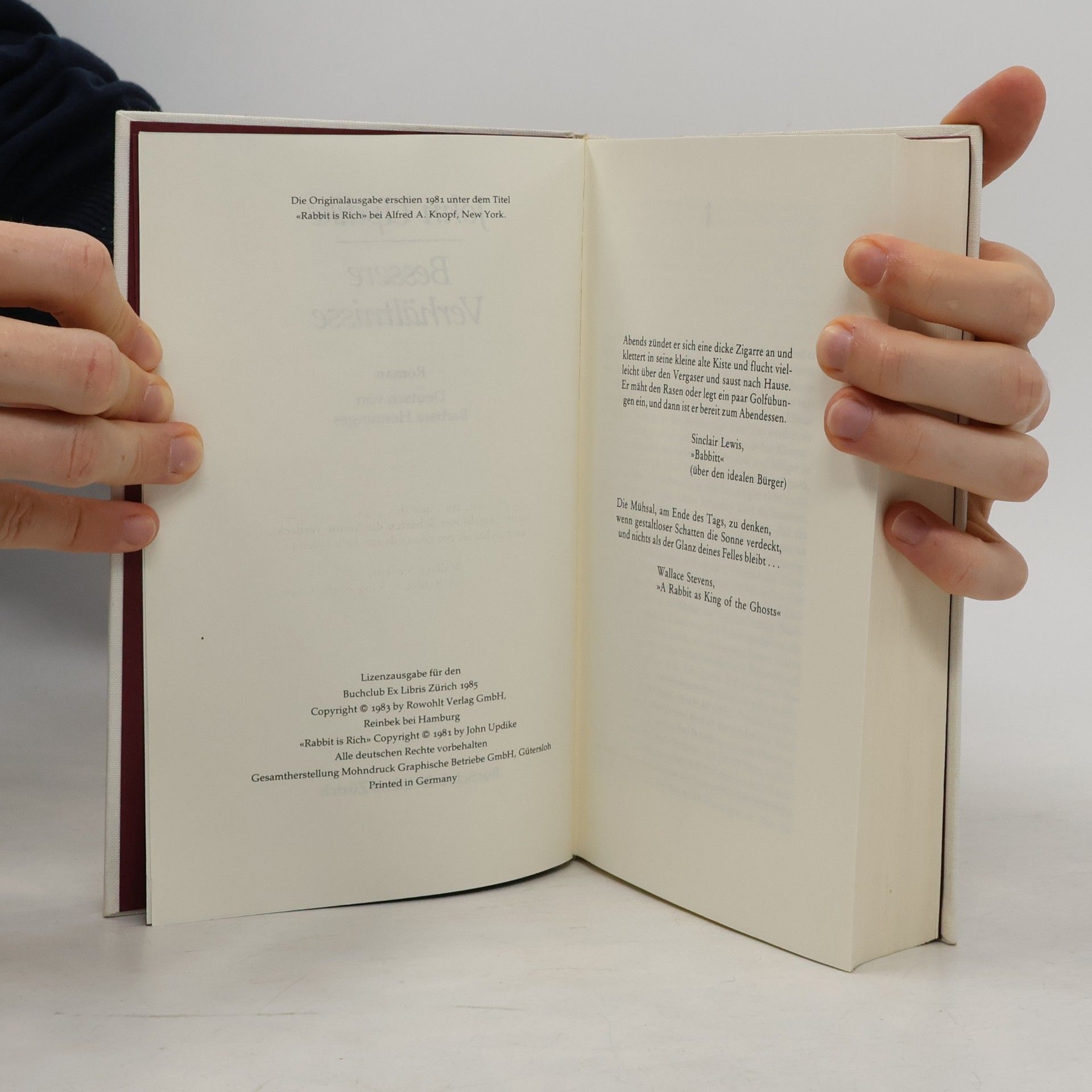 John Updike Bessere Verhältnisse