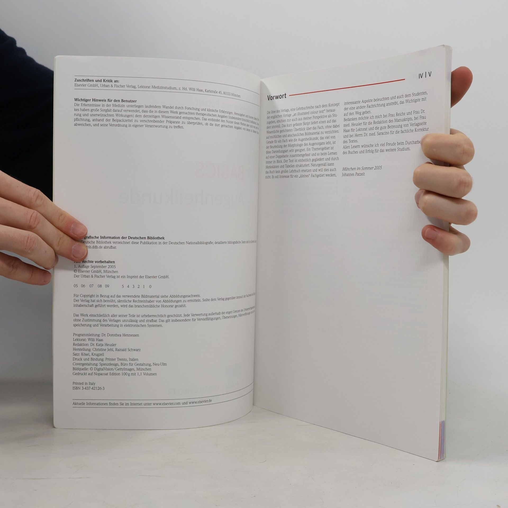 Johannes Patzelt Basics Augenheilkunde