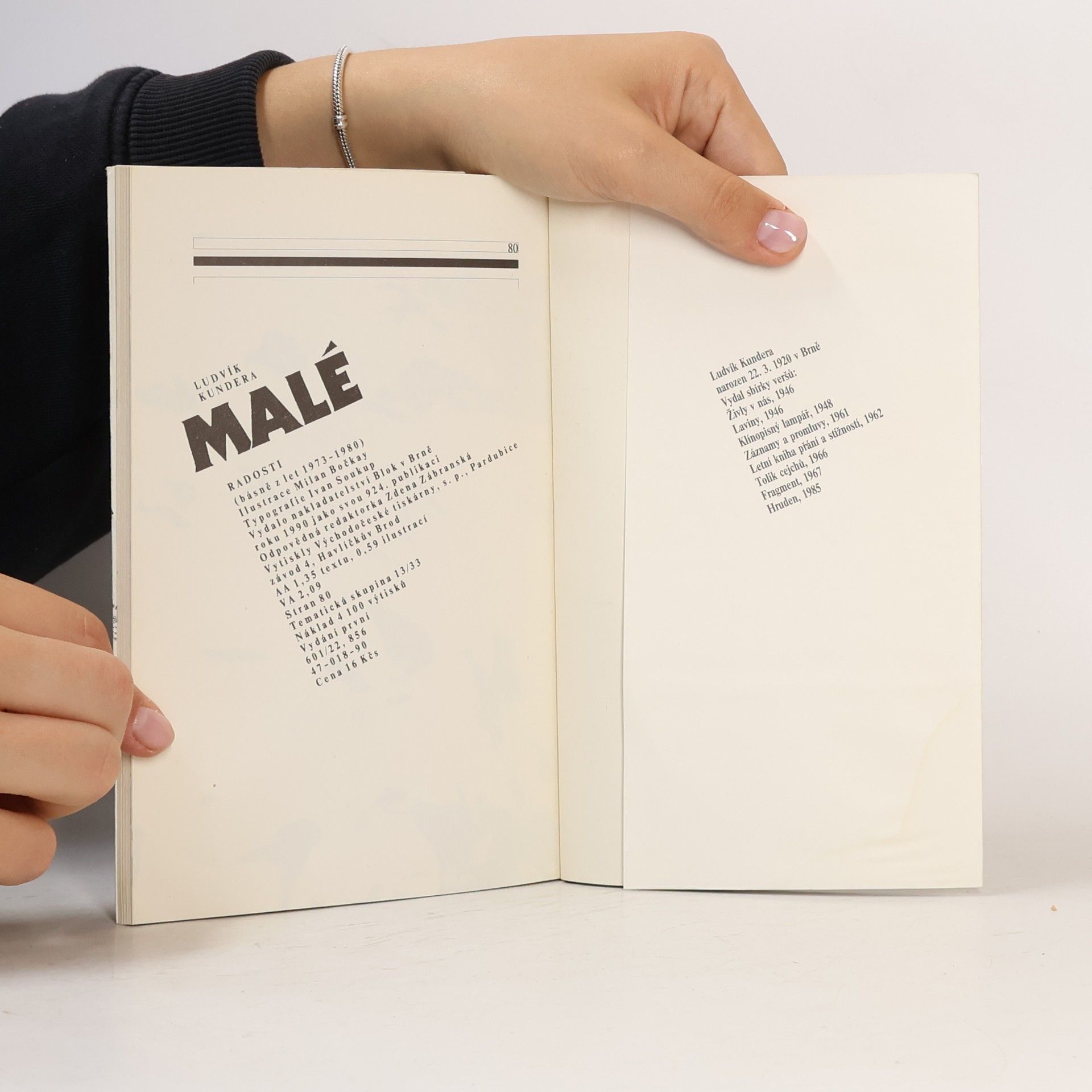 Ludvík Kundera Malé radosti: Básně z let 1973-1980
