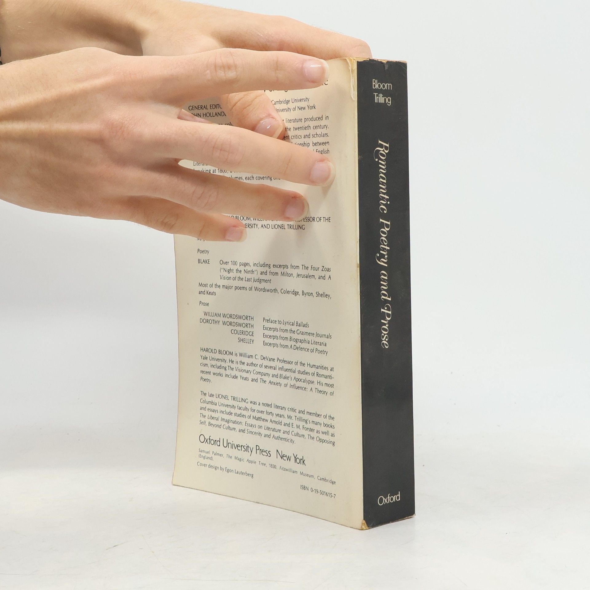 Harold Bloom Romantic Poetry and Prose