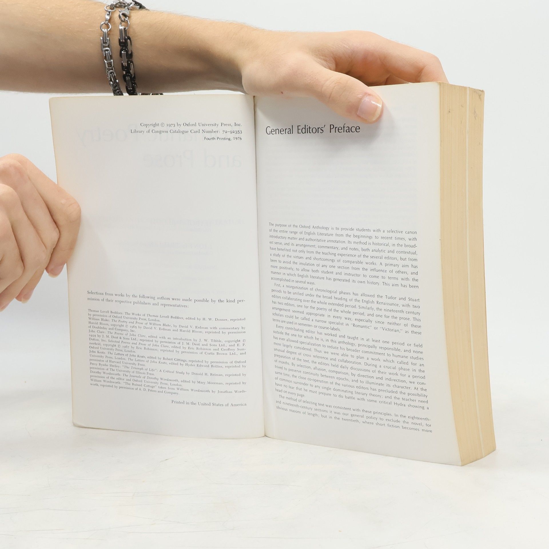 Harold Bloom Romantic Poetry and Prose