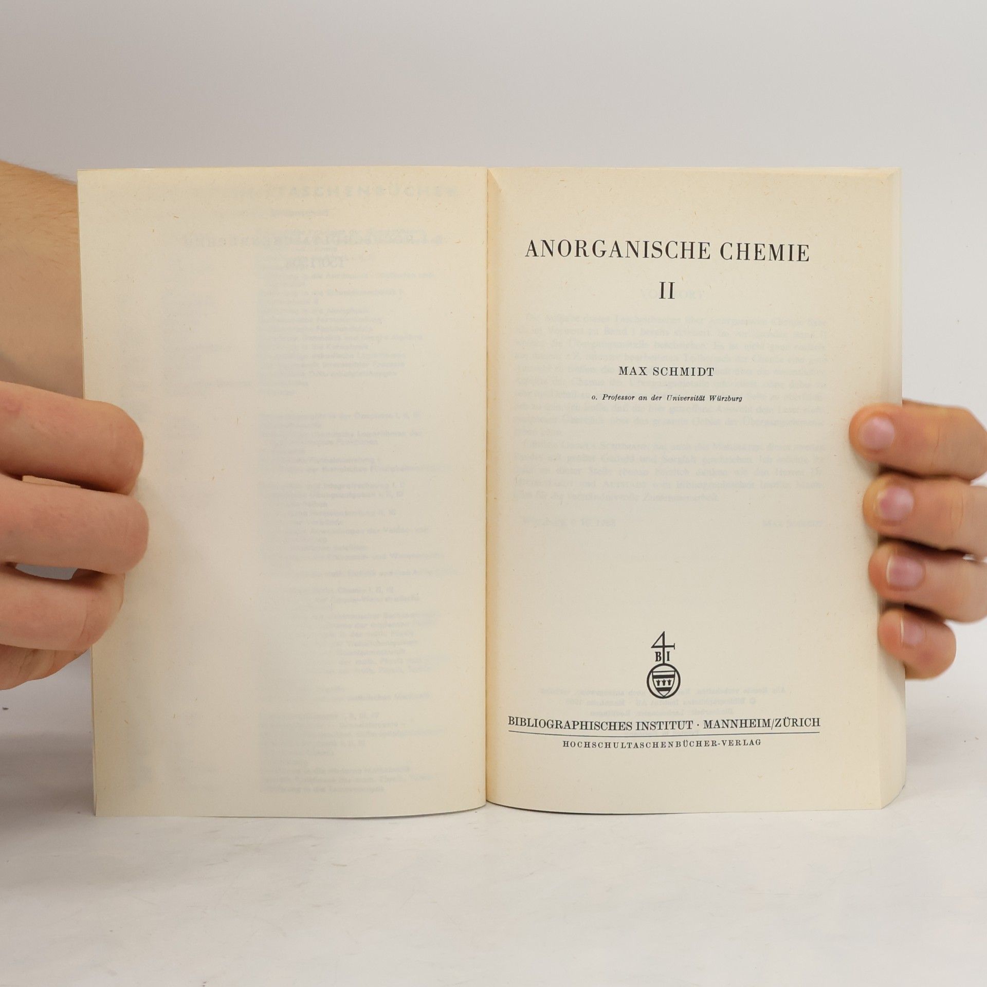 Max Schmidt Anorganische Chemie II