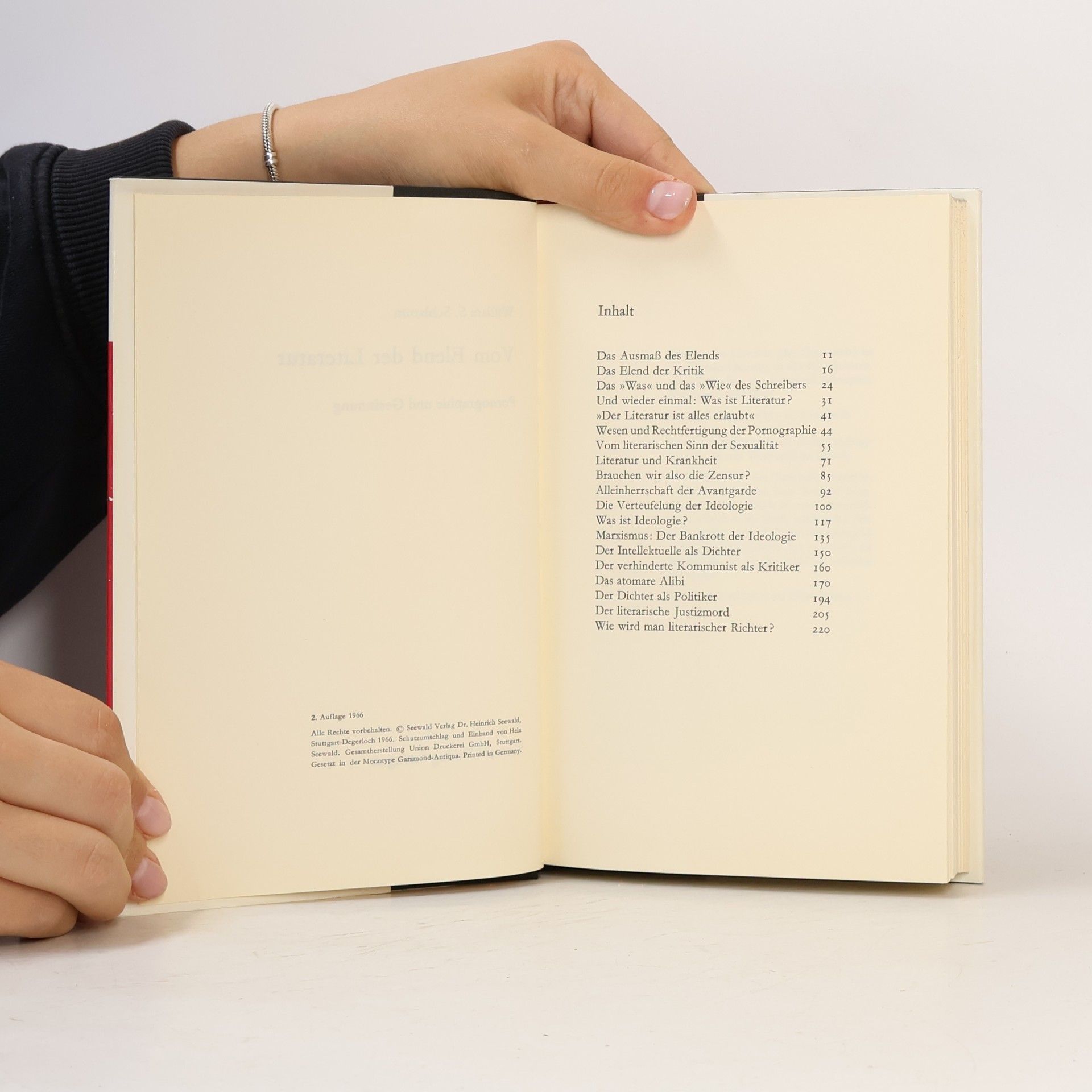 William S. Schlamm Vom Elend der Literatur