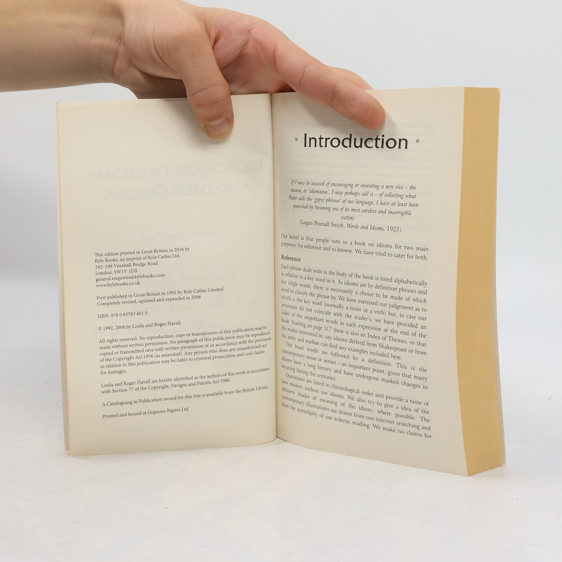 Linda Flavell Dictionary of Idioms and Their Origins