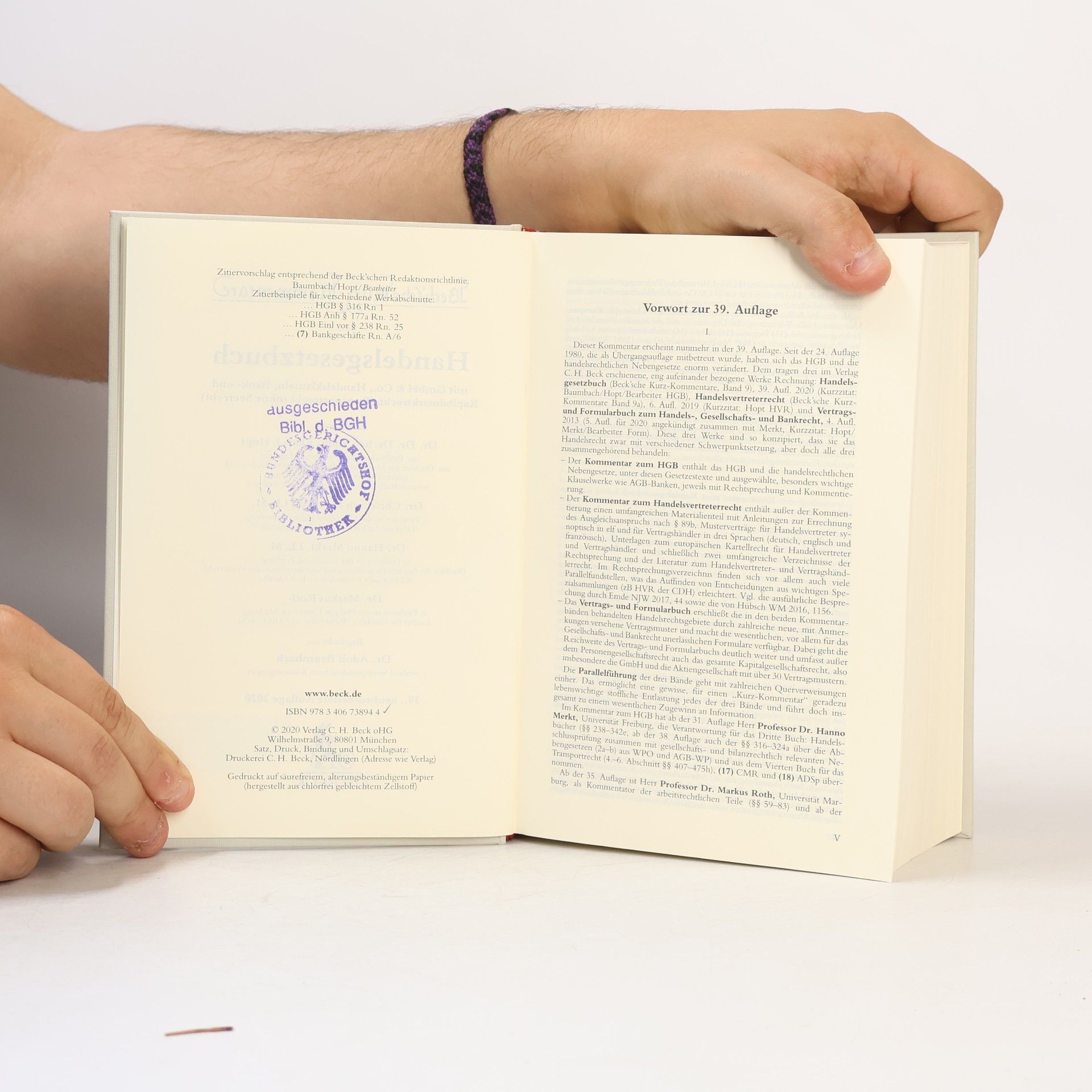 Klaus Hopt Handelsgesetzbuch - 39. Auflage