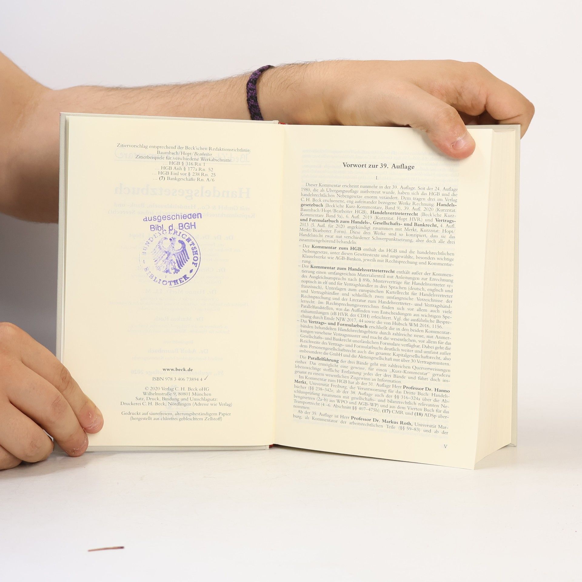 Klaus Hopt Handelsgesetzbuch - 39. Auflage