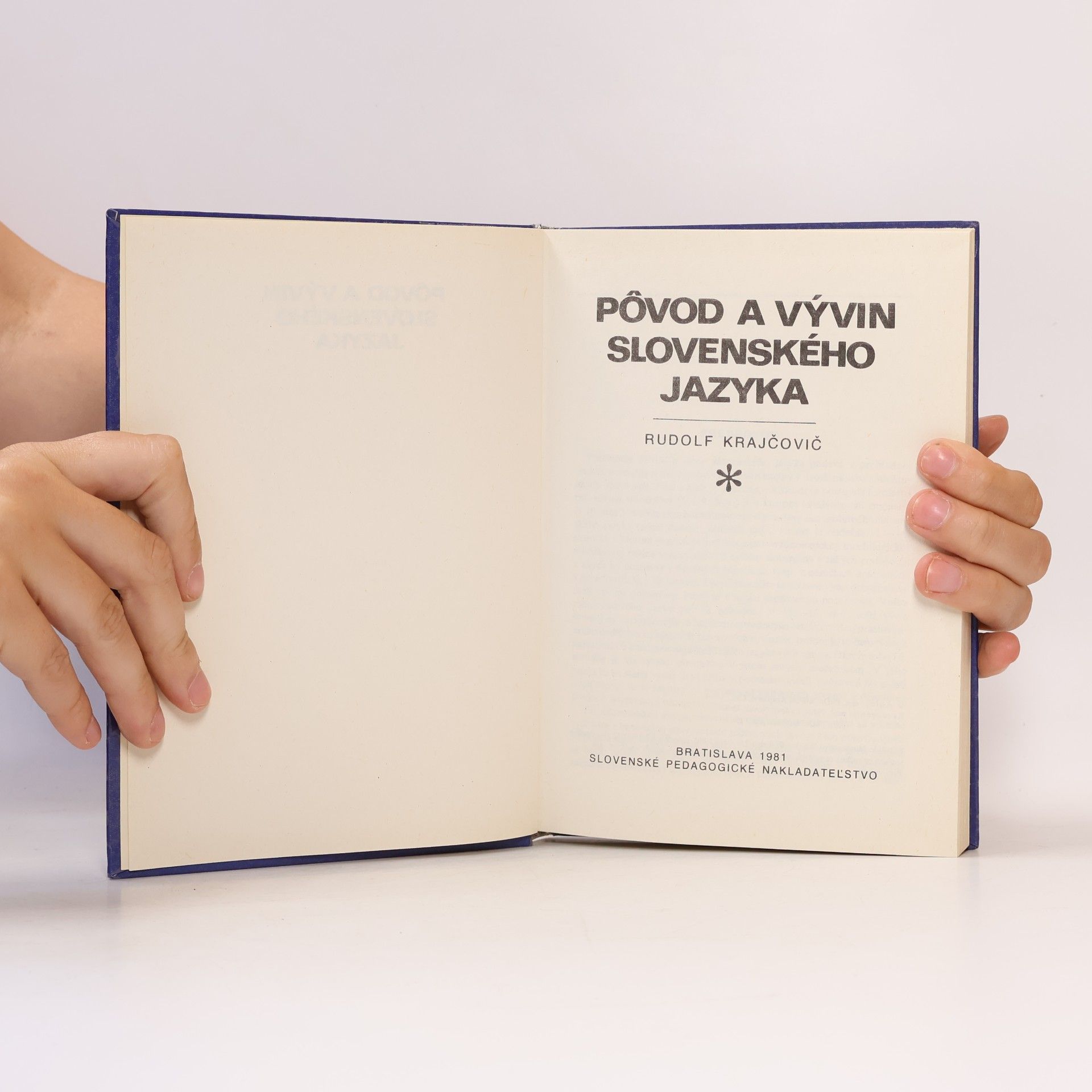 Rudolf Krajčovič Pôvod a vývin slovenského jazyka