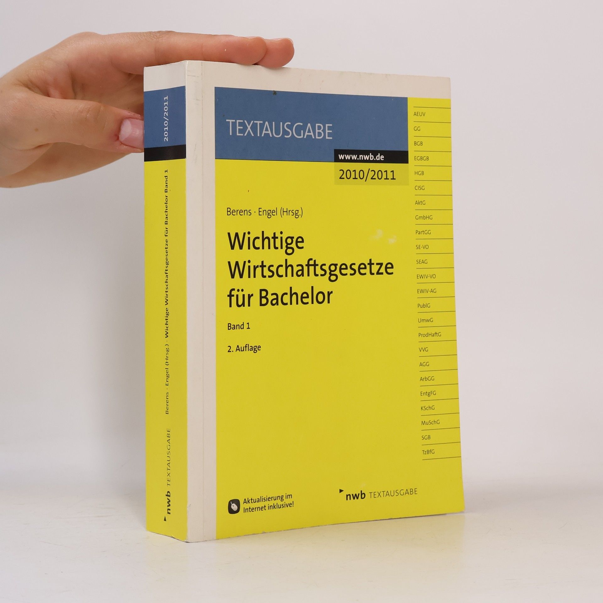 Autorenkollektiv Wichtige Wirtschaftsgesetze für Bachelor