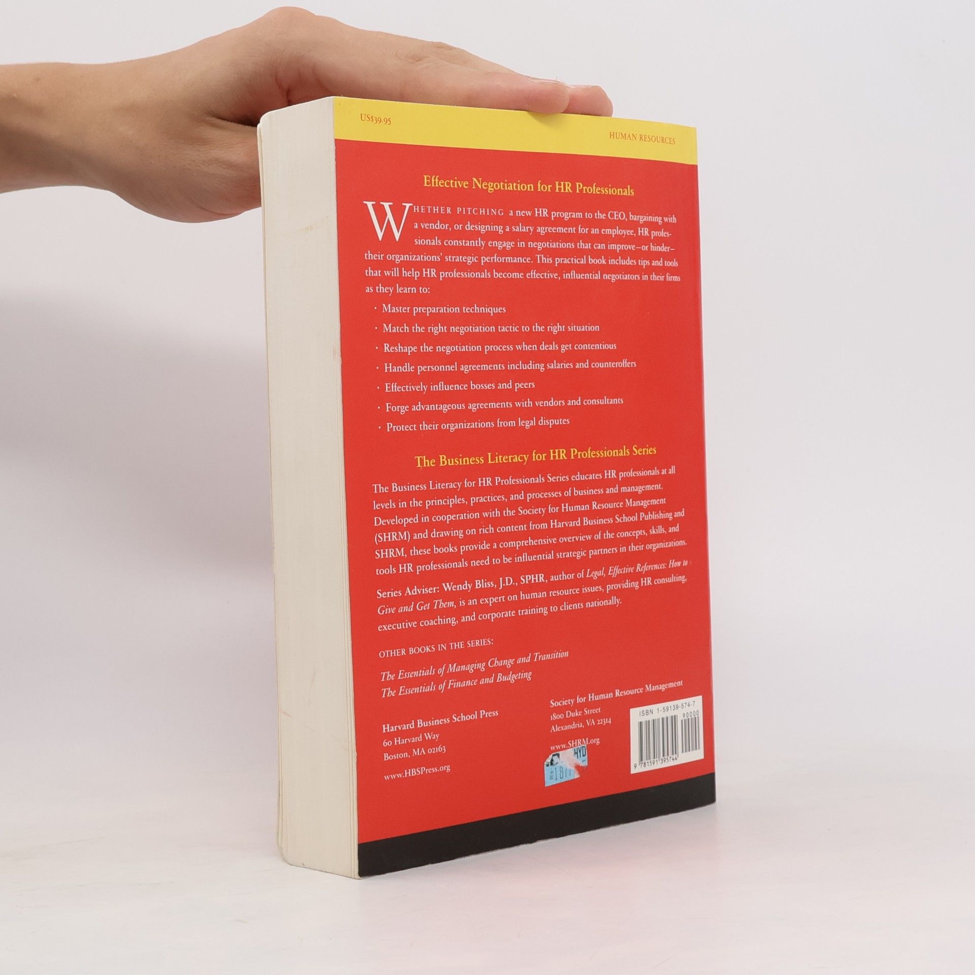 The Society for Human Resource Management Business Literacy for HR Professionals: The Essentials of Negotiation