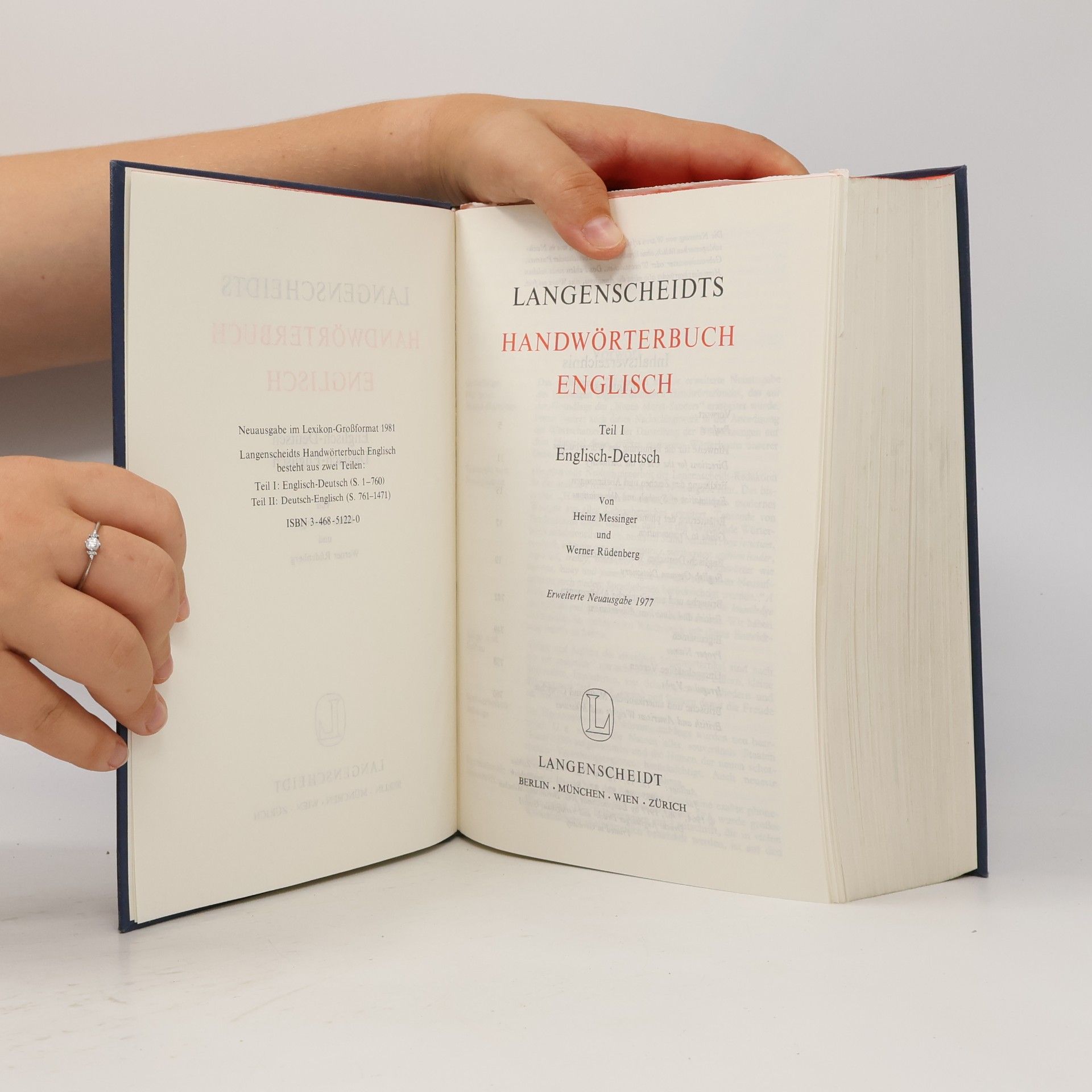 Heinz Messinger Langenscheidts Handwörterbuch englisch. Teil 1., Englisch - deutsch