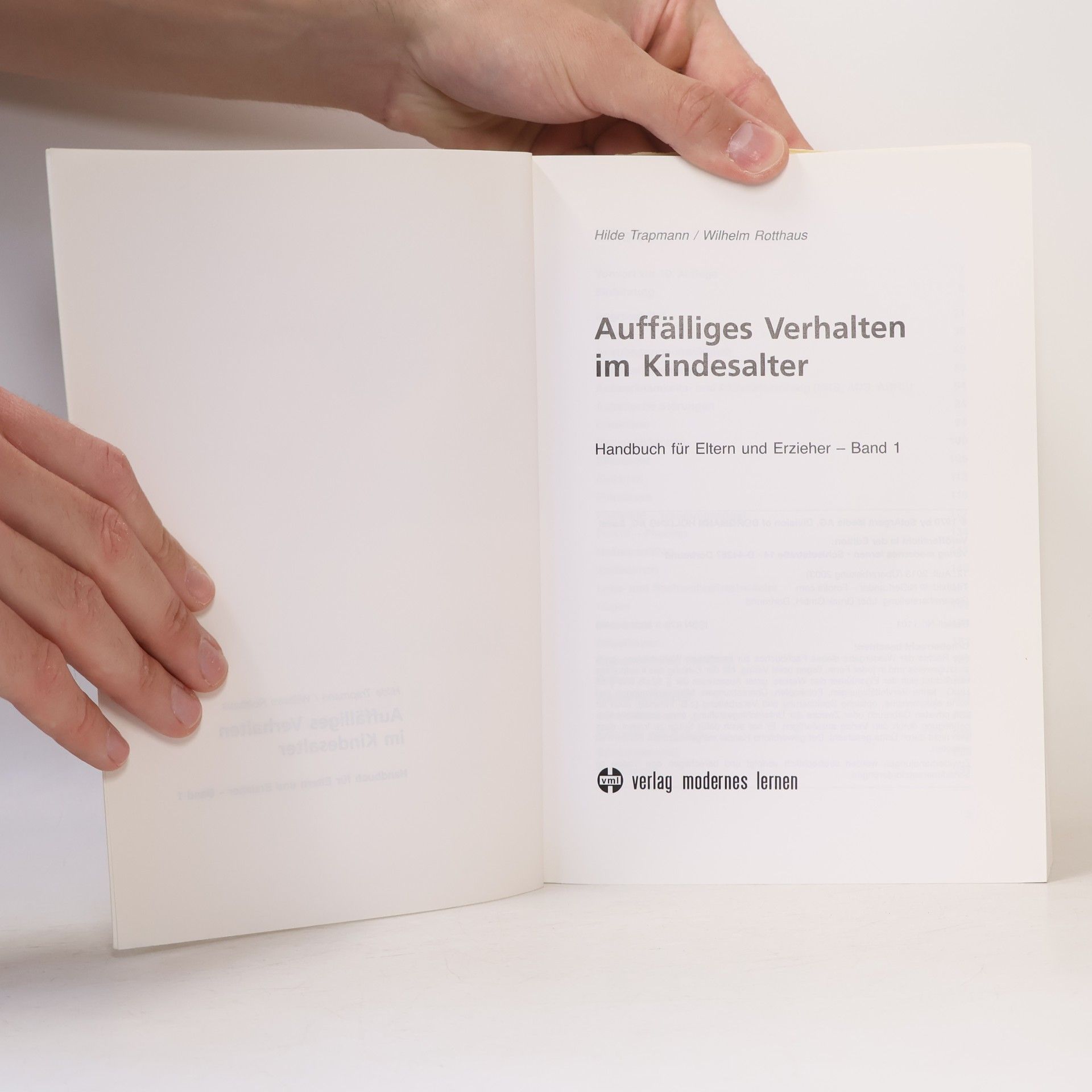 Wilhelm Rotthaus Auffälliges Verhalten im Kindesalter