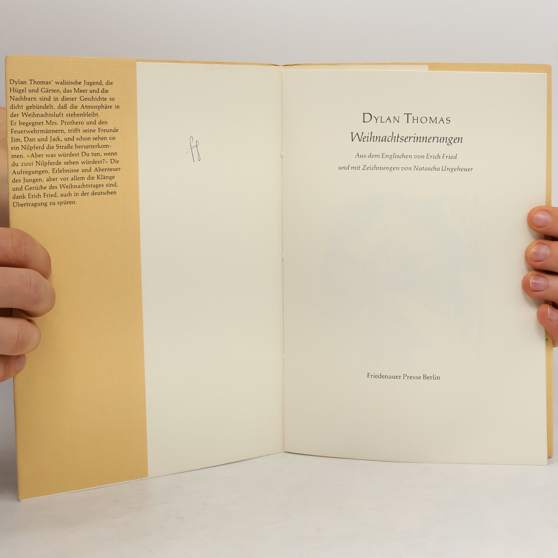 Dylan Thomas Friedenauer Presse Drucke: Weihnachtserinnerungen