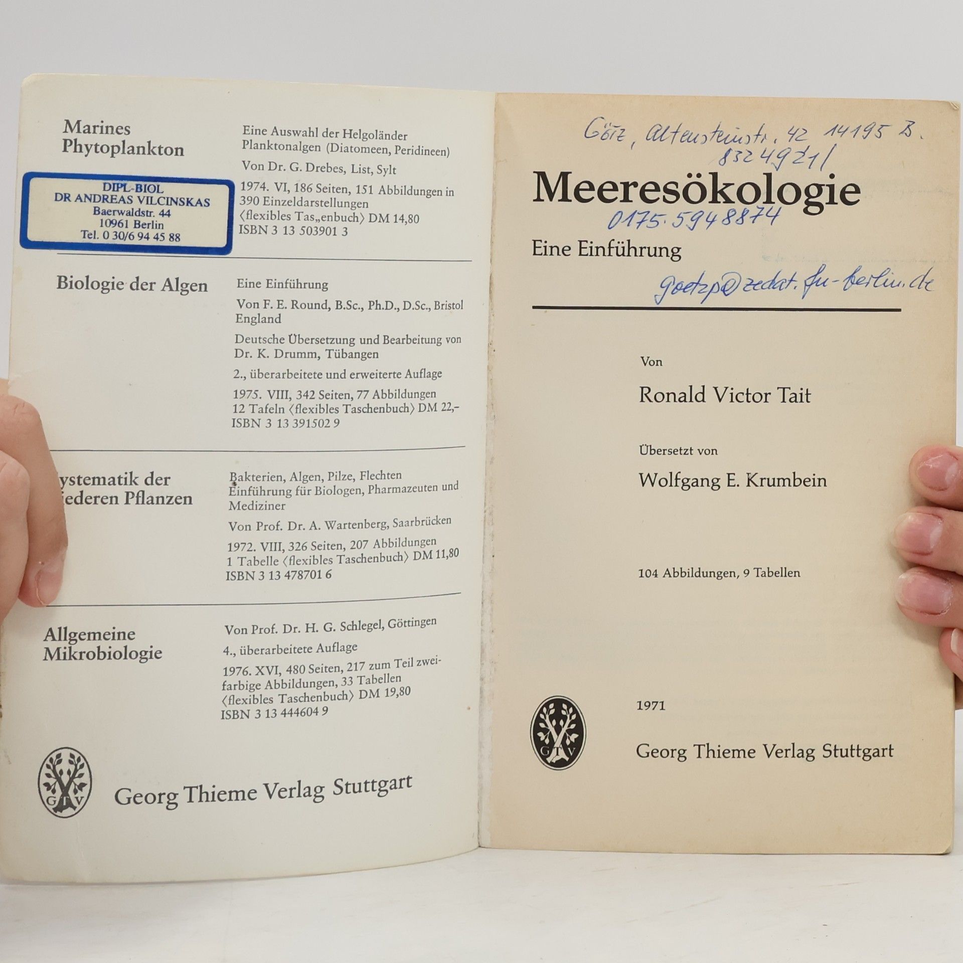 R. V. Tait Meeresökologie