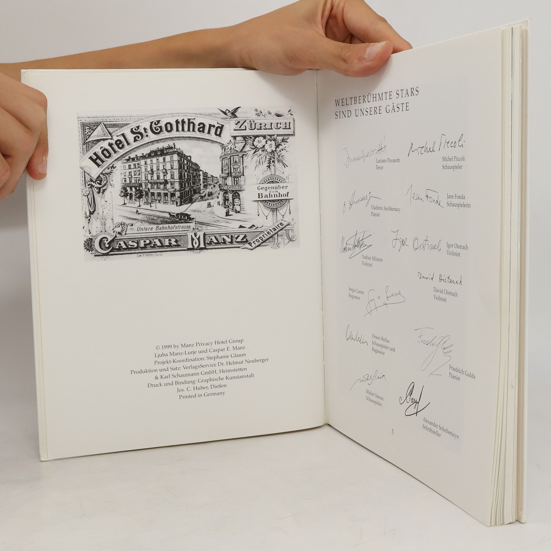 kolektiv 110 Jahre Manz Privacy Hotels Switzerland 1889-1999