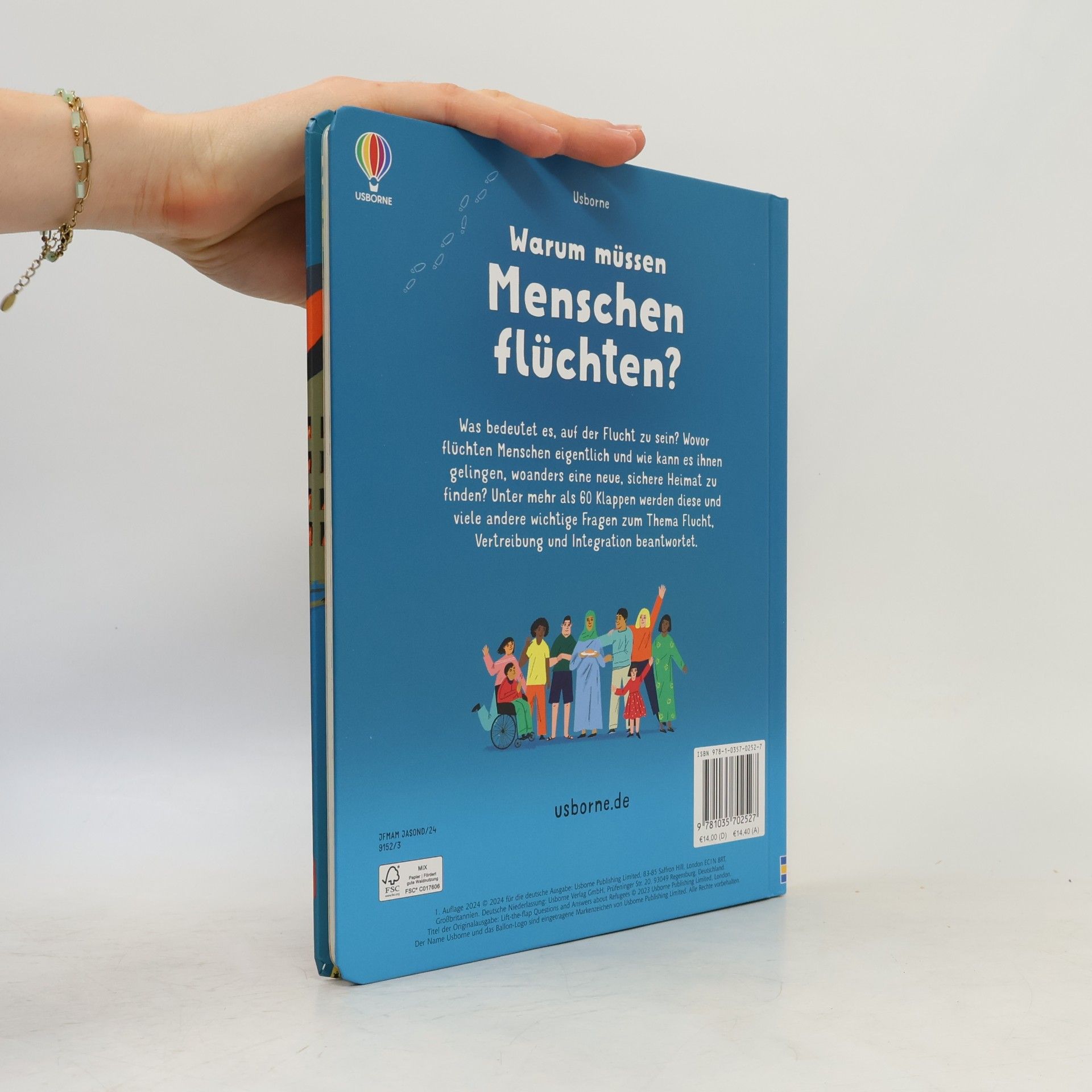 Kolektiv autorů Warum müssen Menschen flüchten?. Buch mit über 60 Klappen – über 45 Fragen zum Thema Flucht, Vertreibung und Integration altersgerecht beantwortet – ab 6 Jahren