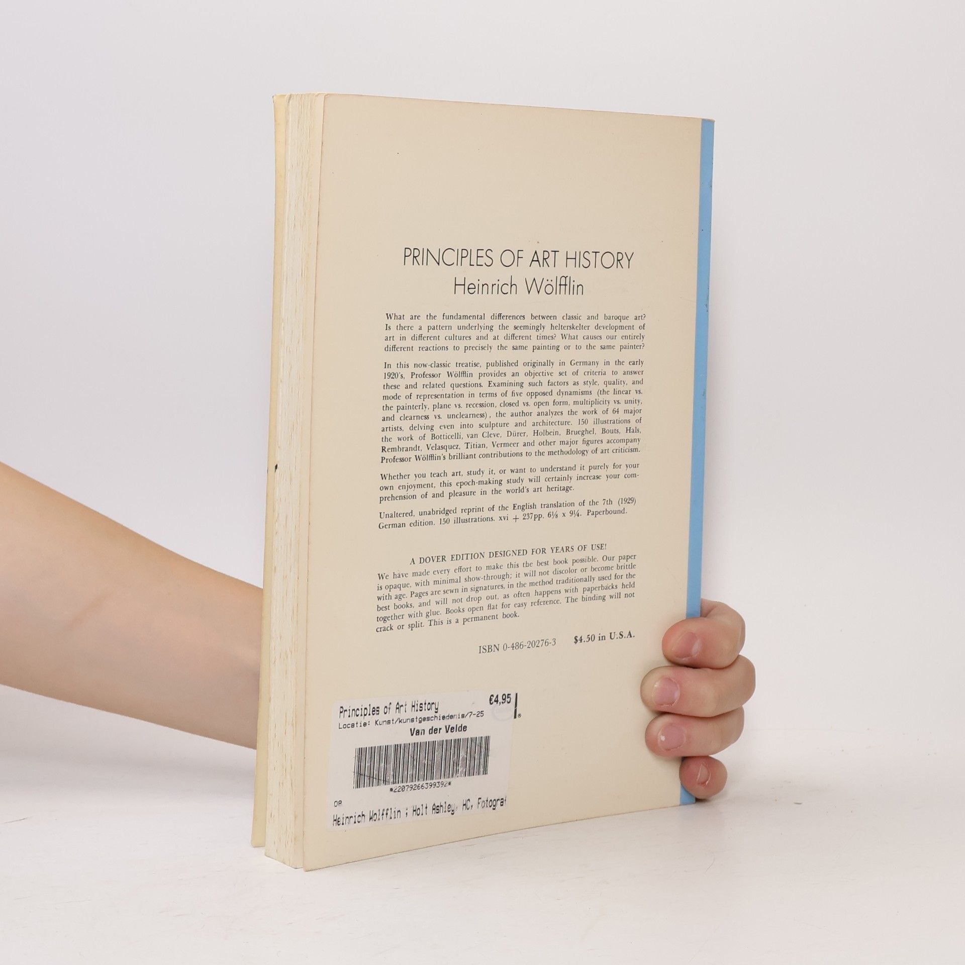 Heinrich Wölfflin Principles of Art History : teh problem of the development of style in later art