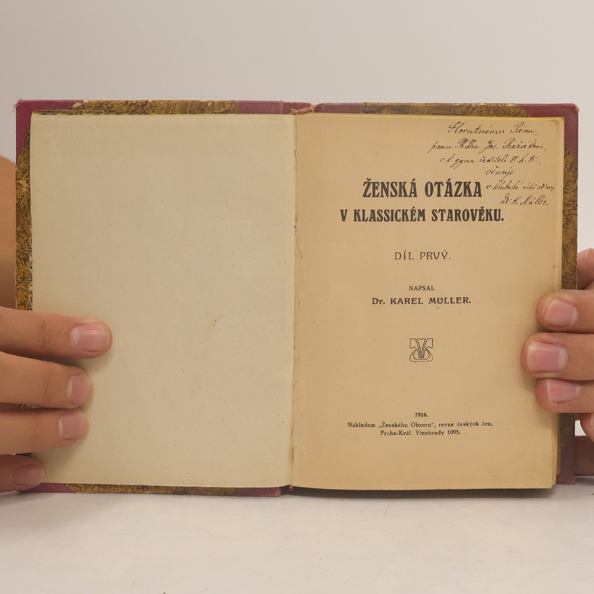 Karel Müller Ženská otázka v klassickém starověku I.