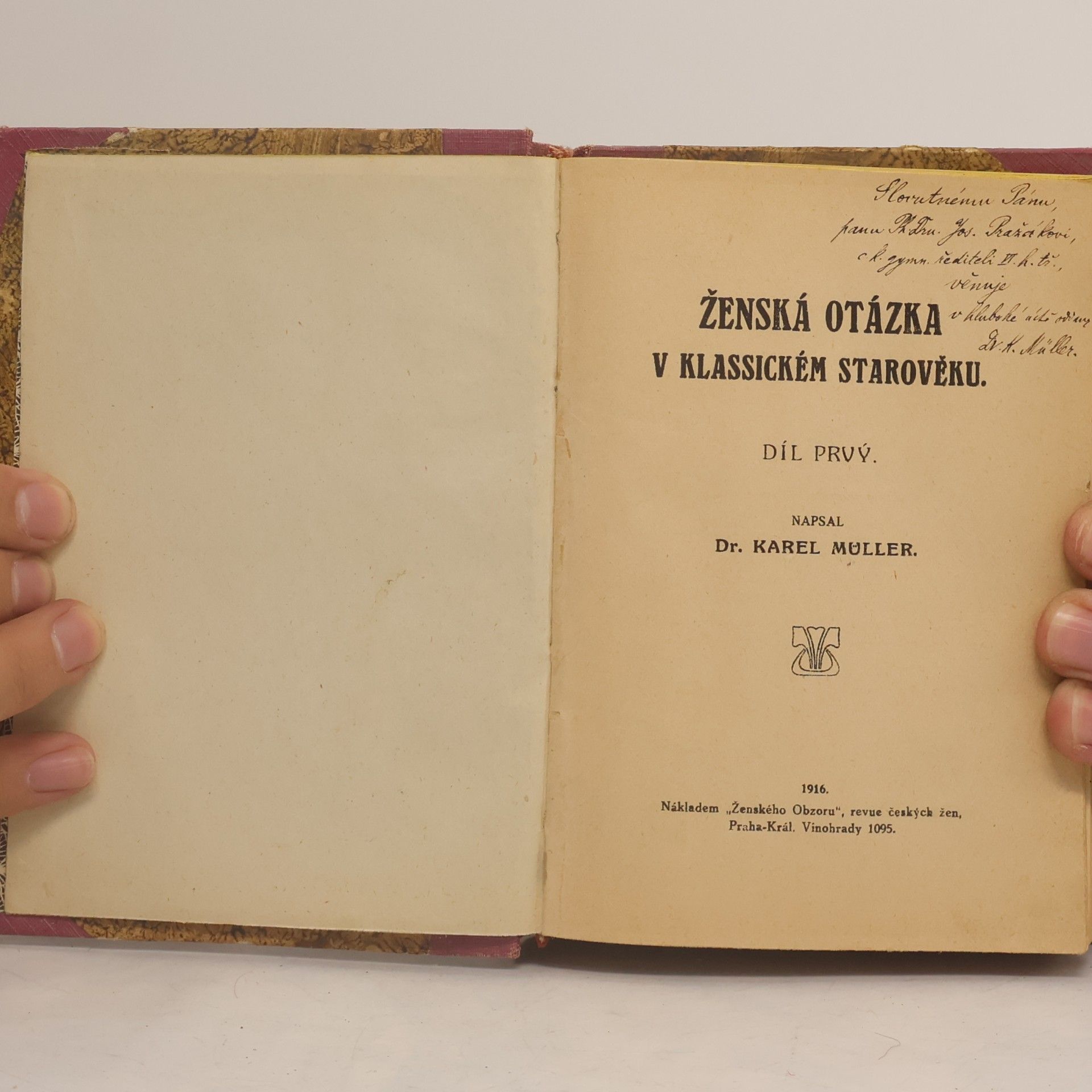 Karel Müller Ženská otázka v klassickém starověku I.