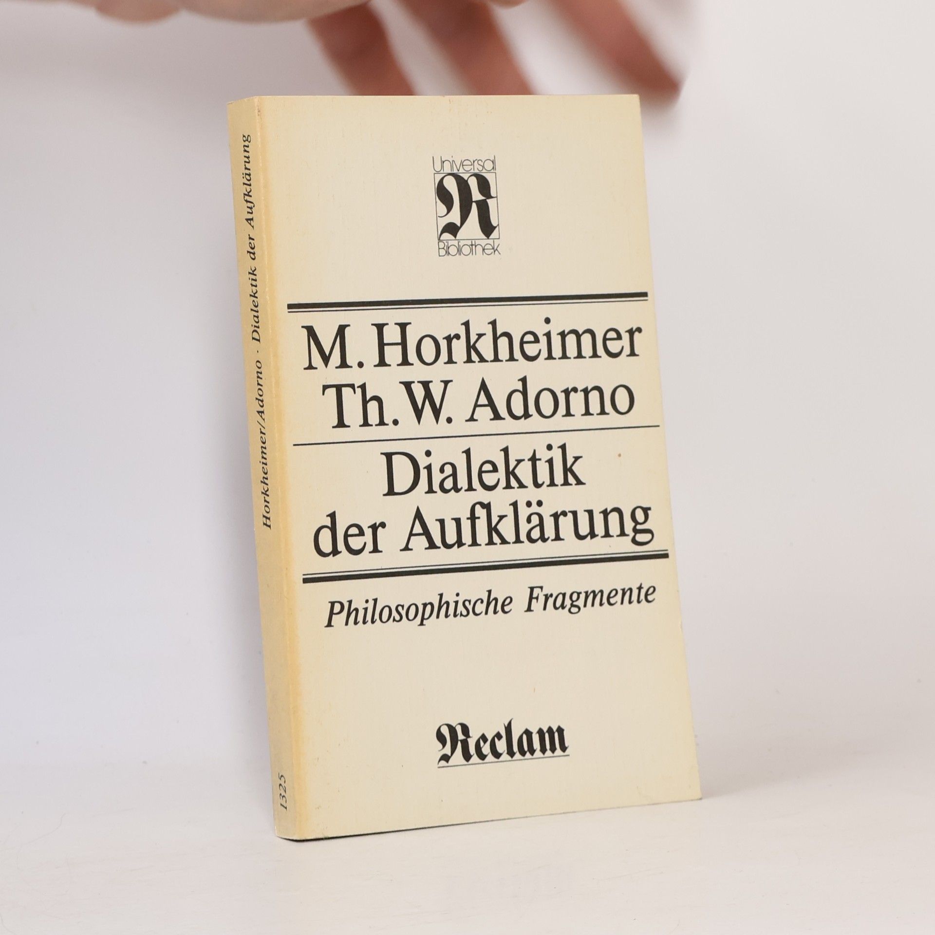Max Horkheimer Dialektik der Aufklärung