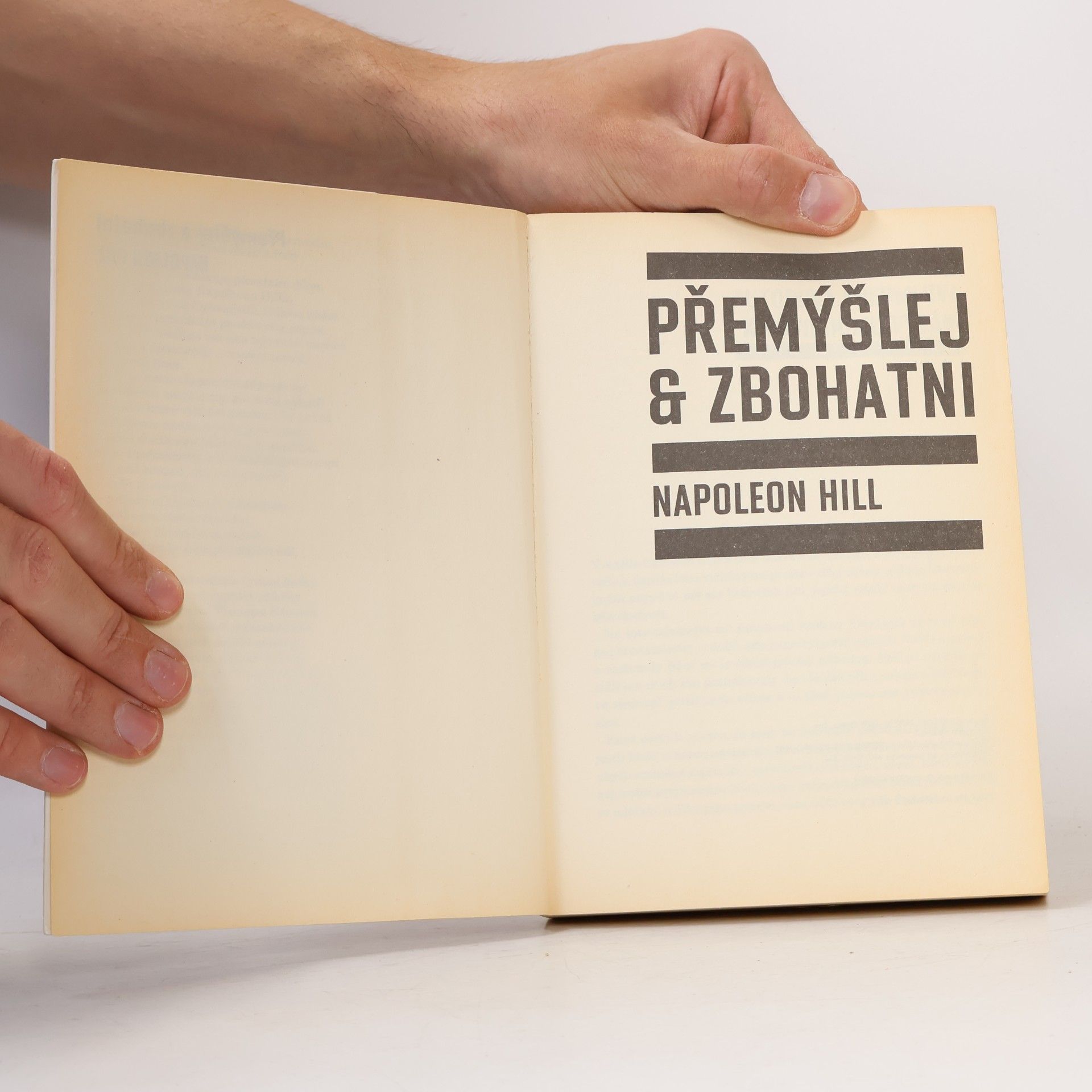 Napoleon Hill Přemýšlej a zbohatni