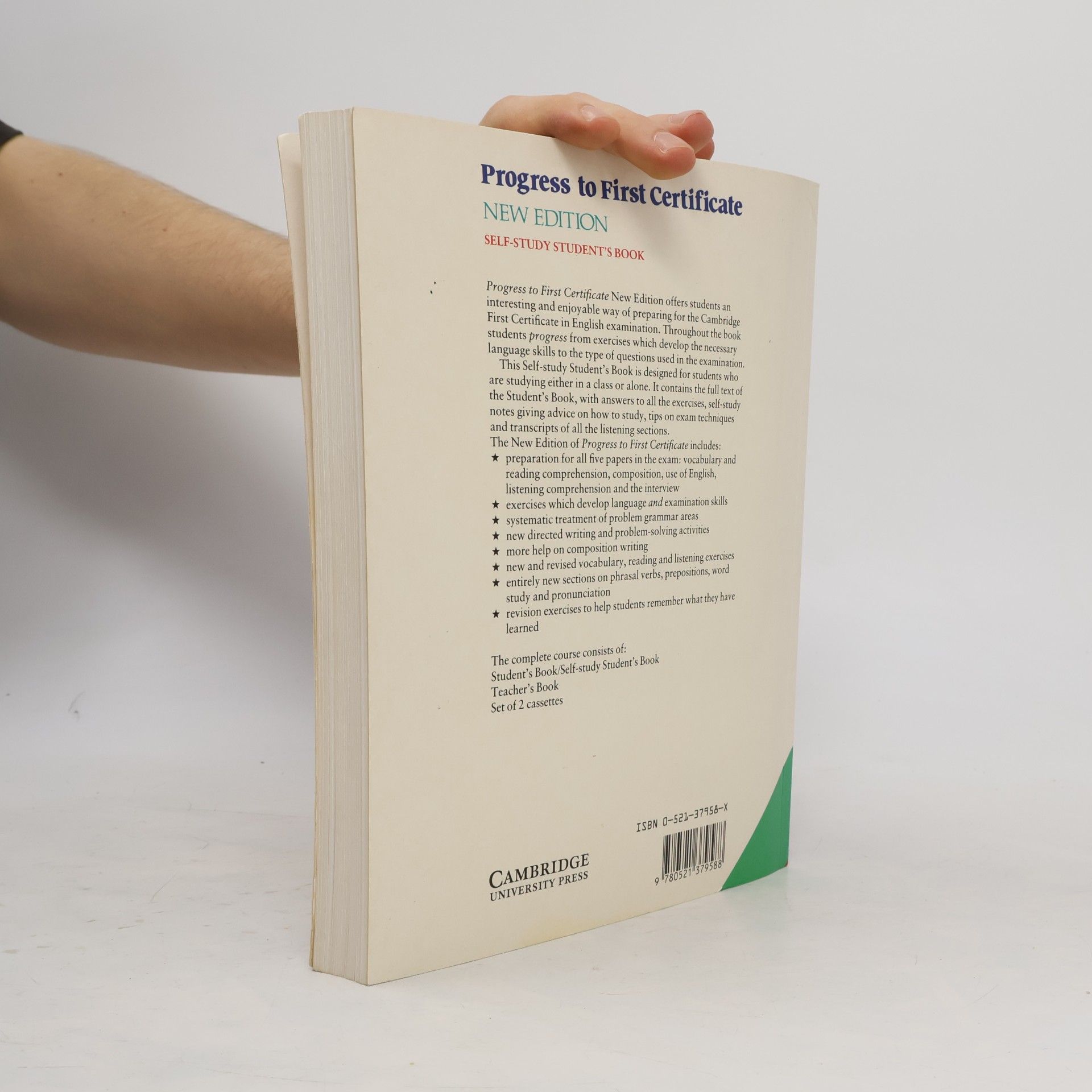 Leo Jones Progress to first certificate: Self-study student's book