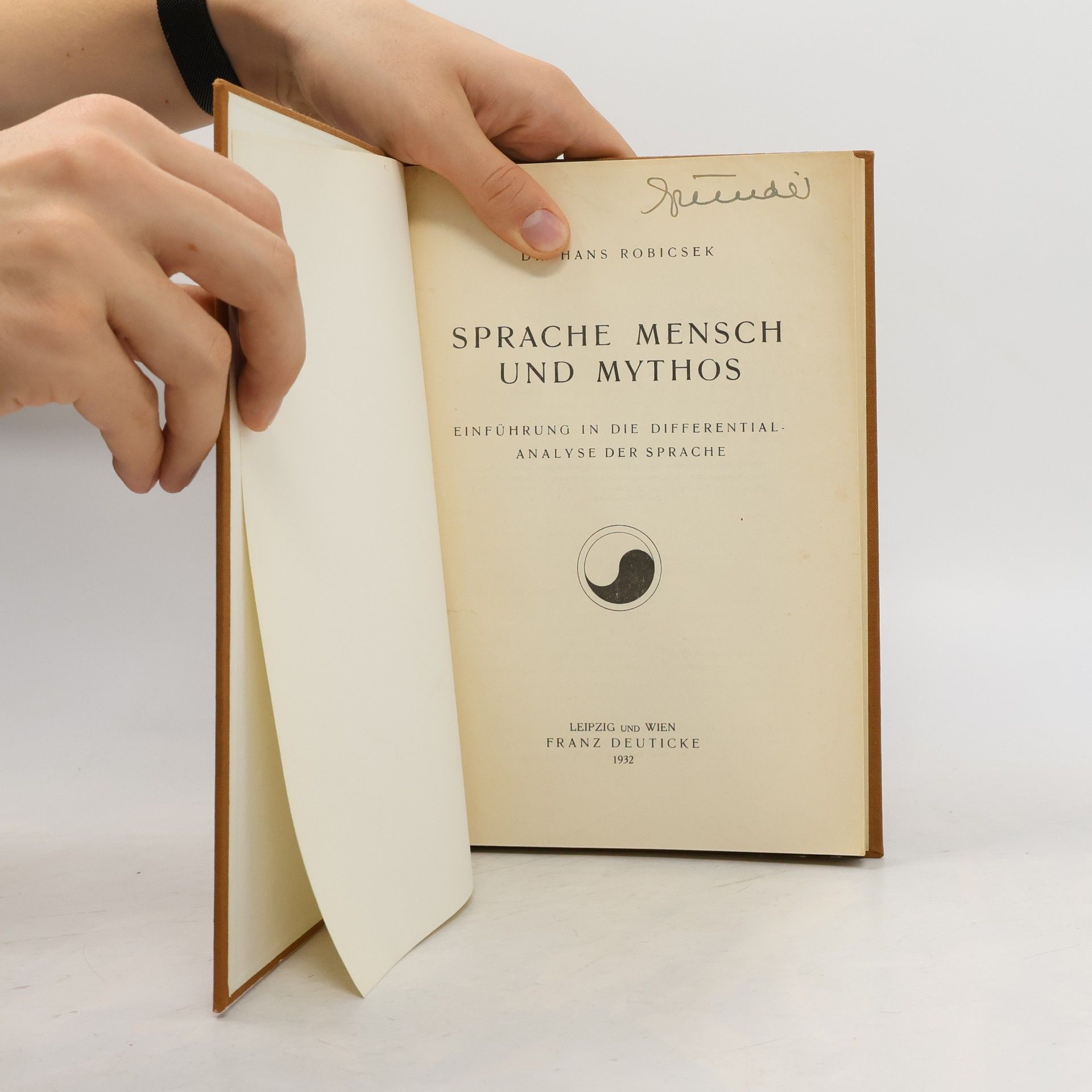 Hans Robicsek Sprache Mensch und Mythos