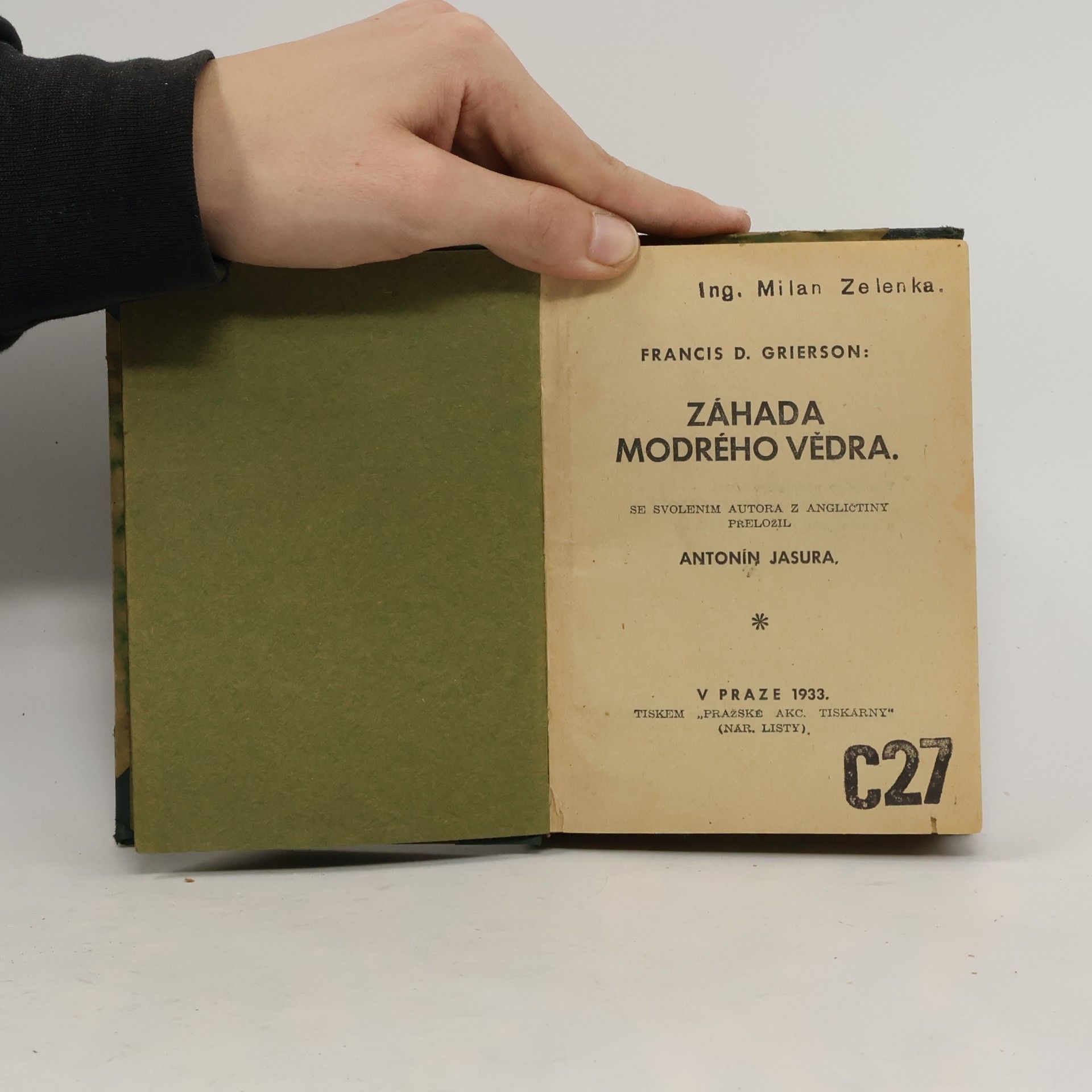 Francis D. Grierson Záhada modrého vědra