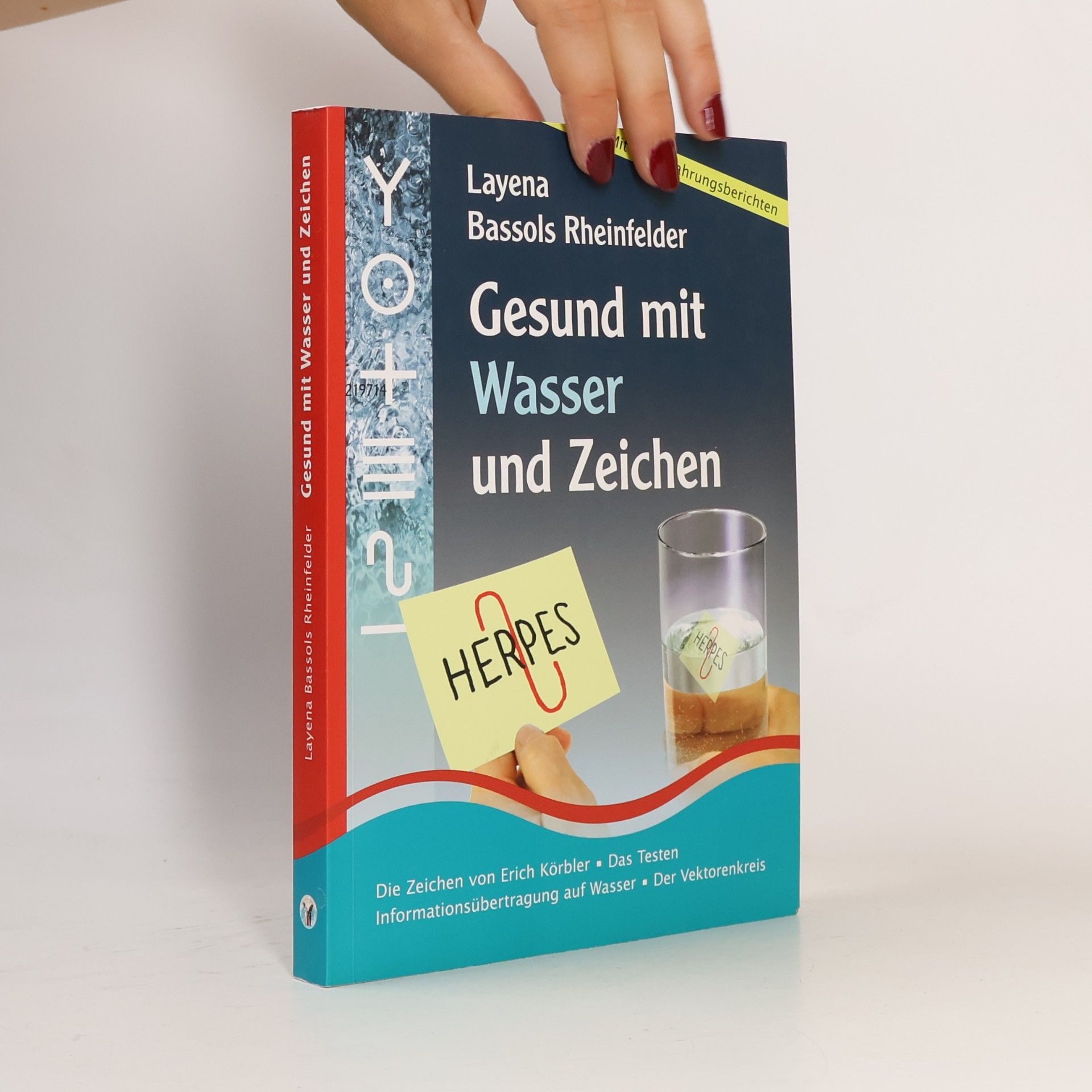Gesund mit Wasser und Zeichen