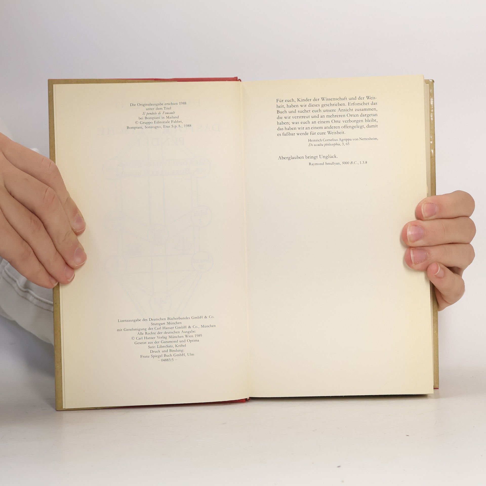 Umberto Eco Das Foucalultsche Pendel