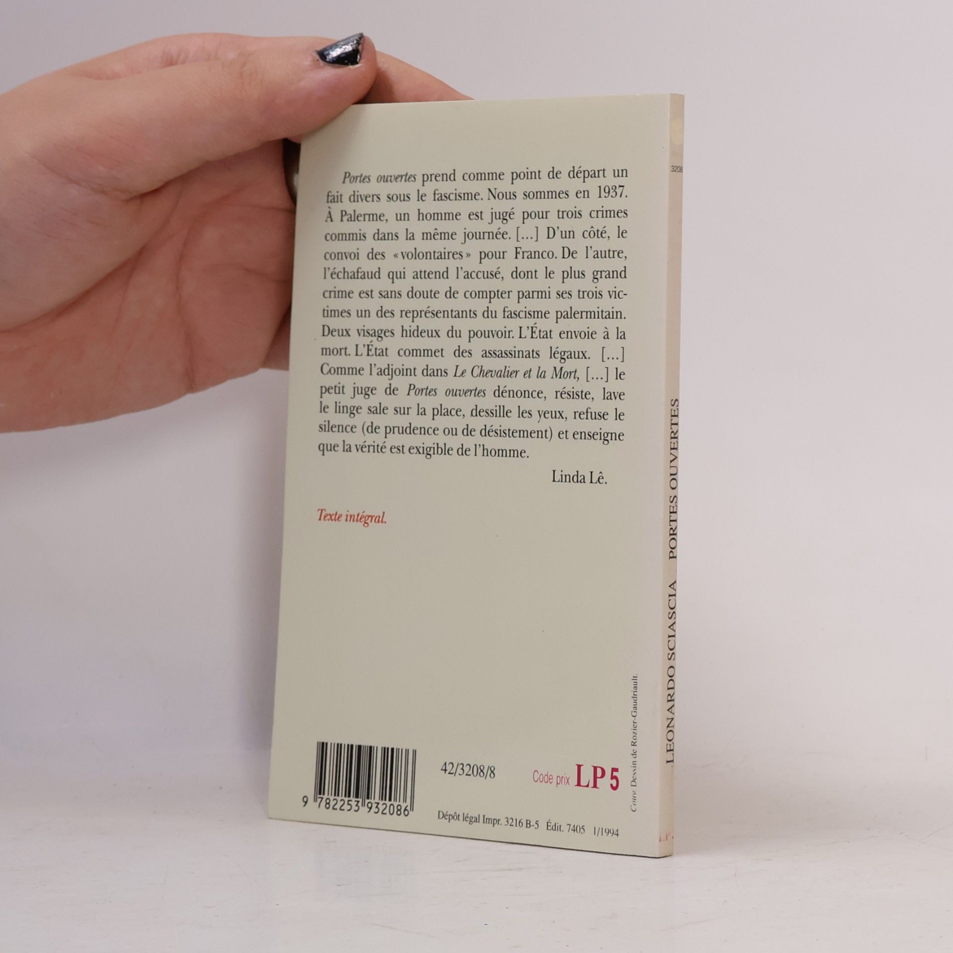 Leonardo Sciascia Livre de Poche: Portes ouvertes