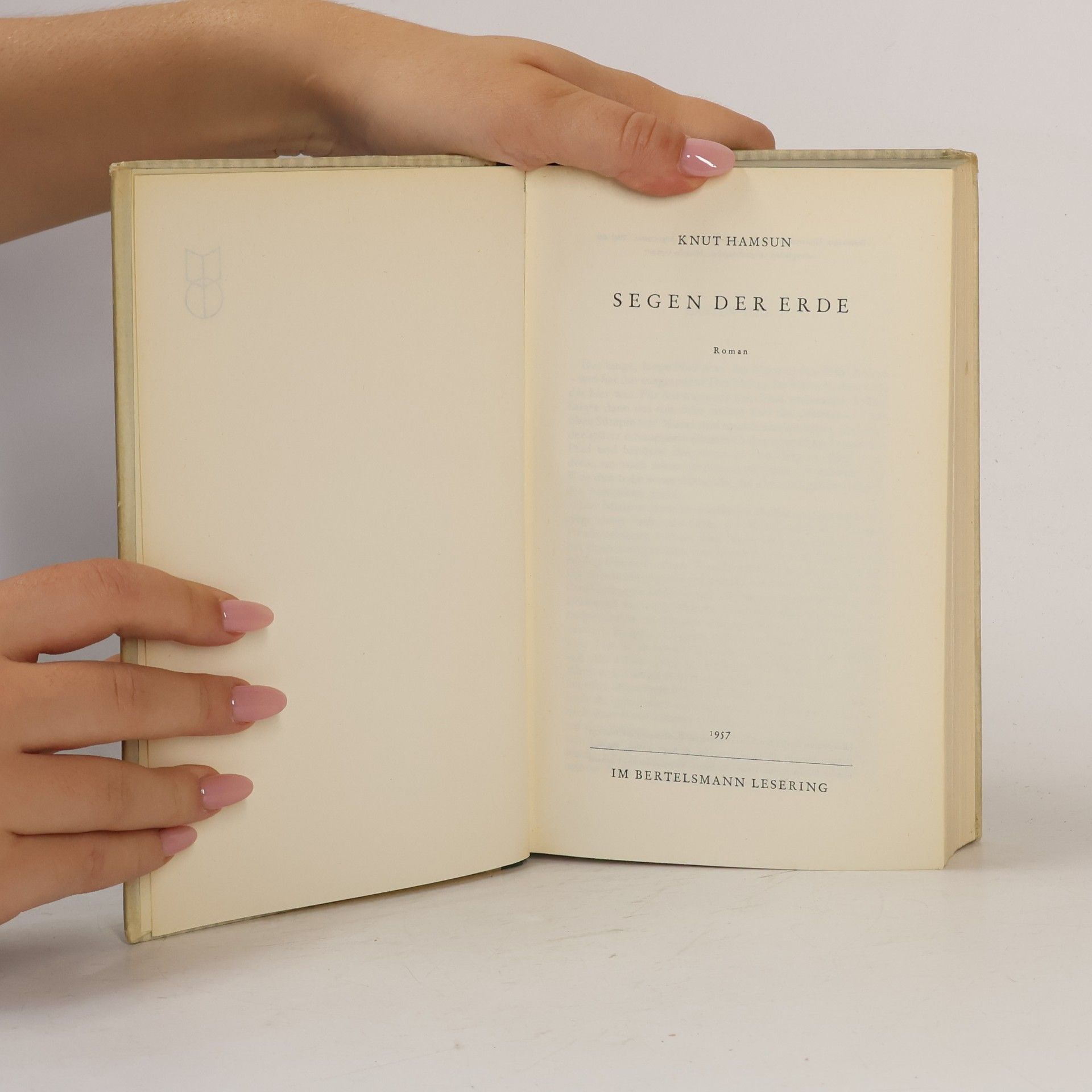 Knut Hamsun Segen der Erde