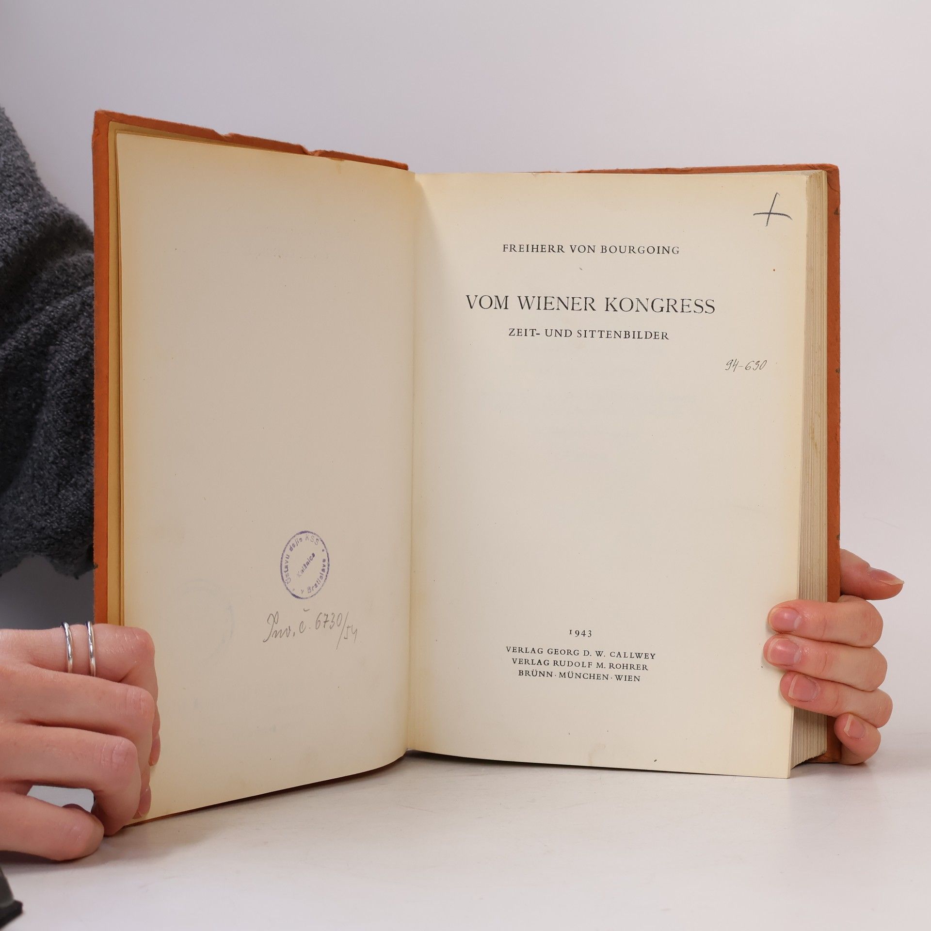 Freiherr von Bourgoing Vom Wiener Kongress