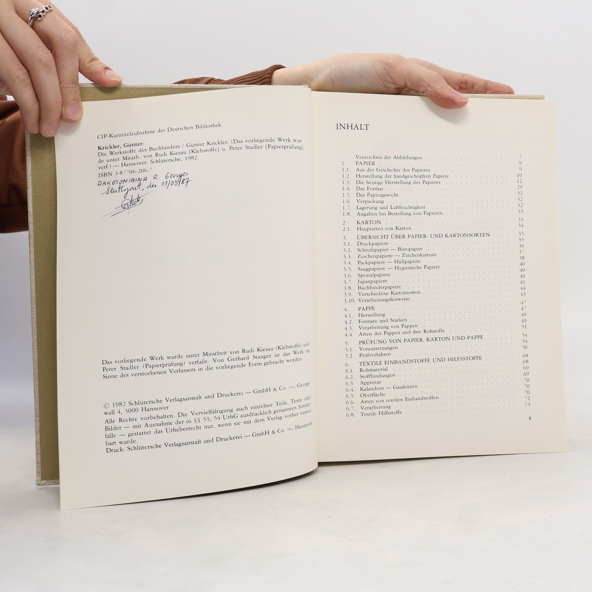 Günter Krickler Die Werkstoffe des Buchbinders
