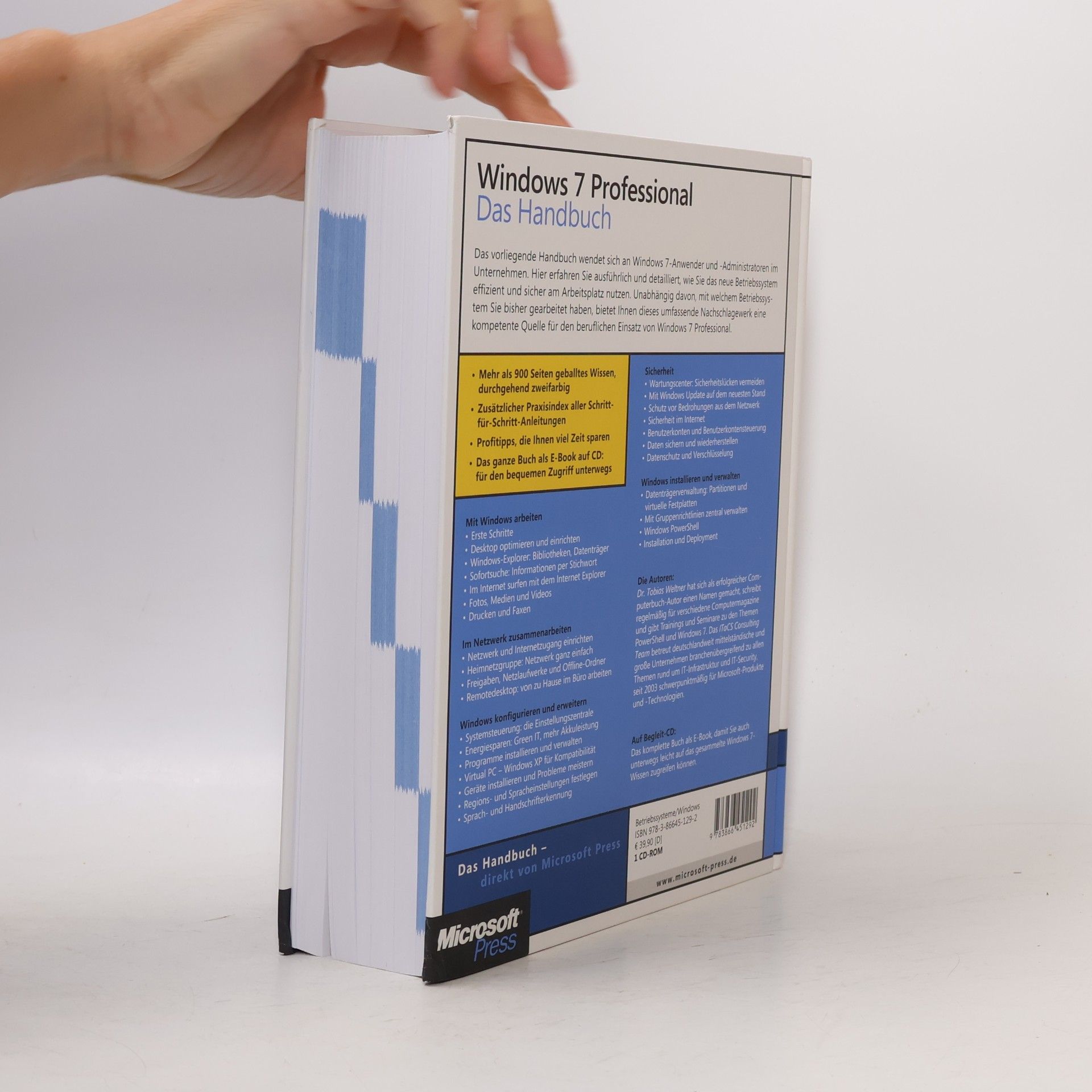 Tobias Weltner Microsoft Windows 7 Professional - das Handbuch