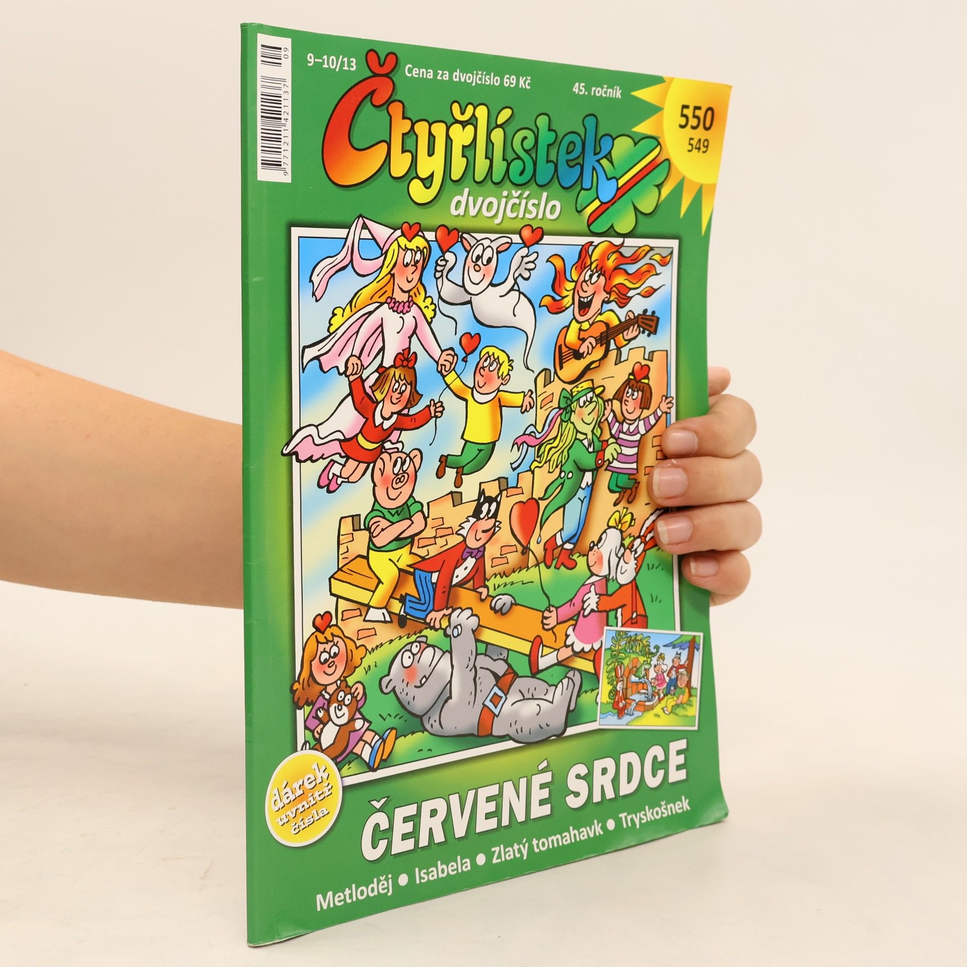 Collectif d'auteurs Čtyřlístek dvojčíslo 549-550. 9-10/2013. Červené srdce