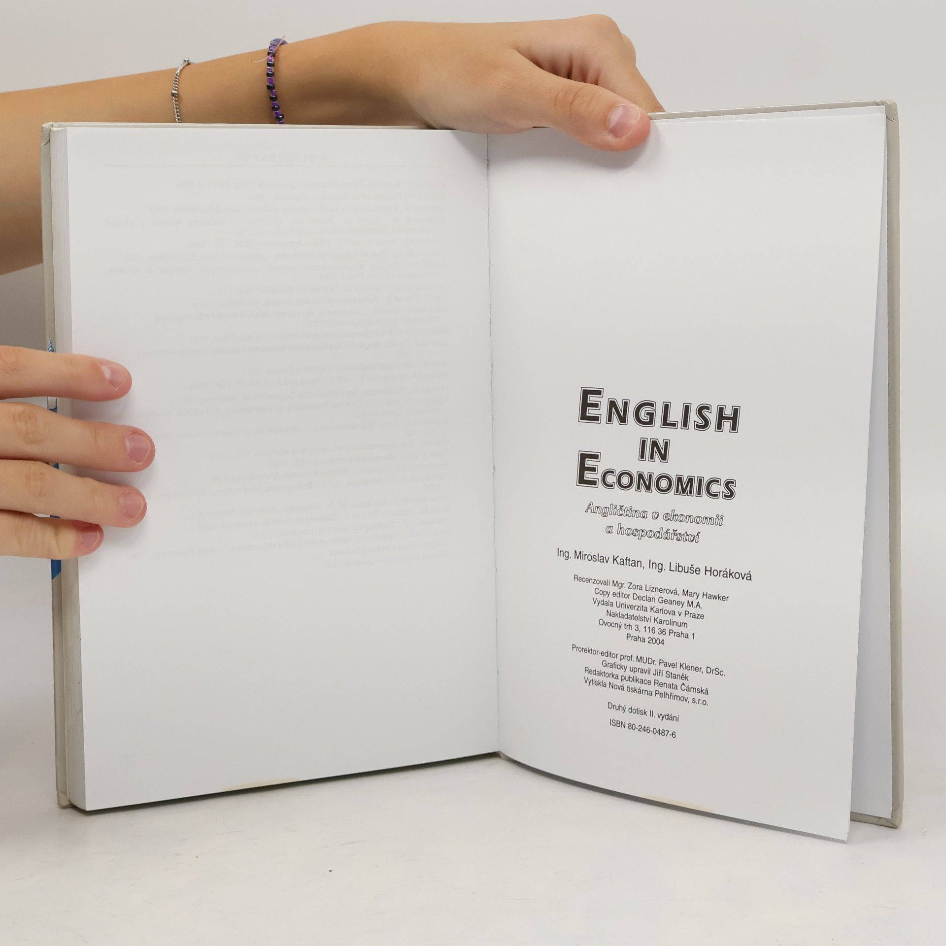 Miroslav Kaftan English in Economics. Angličtina v ekonomii a hospodářství