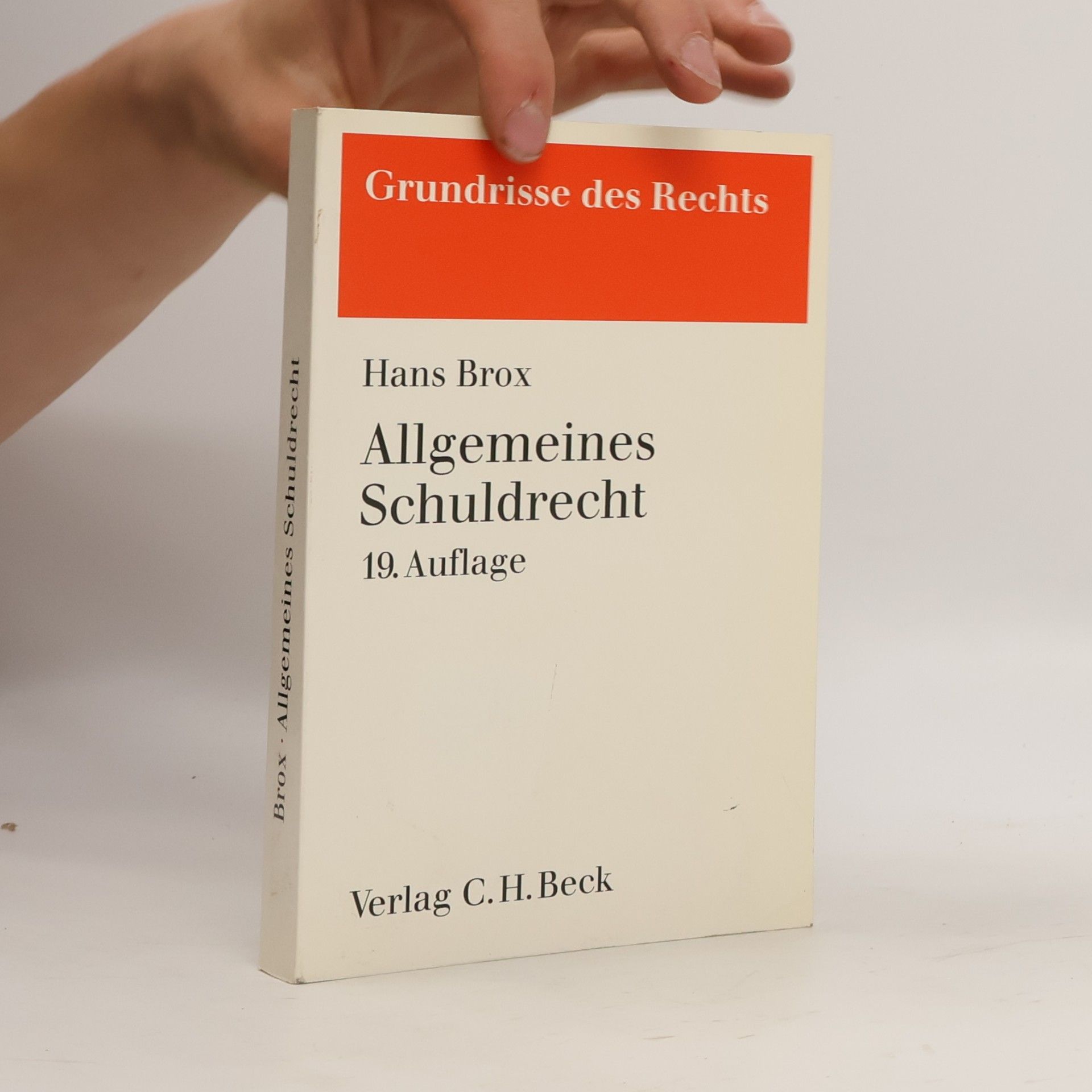 Hans Brox Grundrisse des Rechts: Allgemeines Schuldrecht