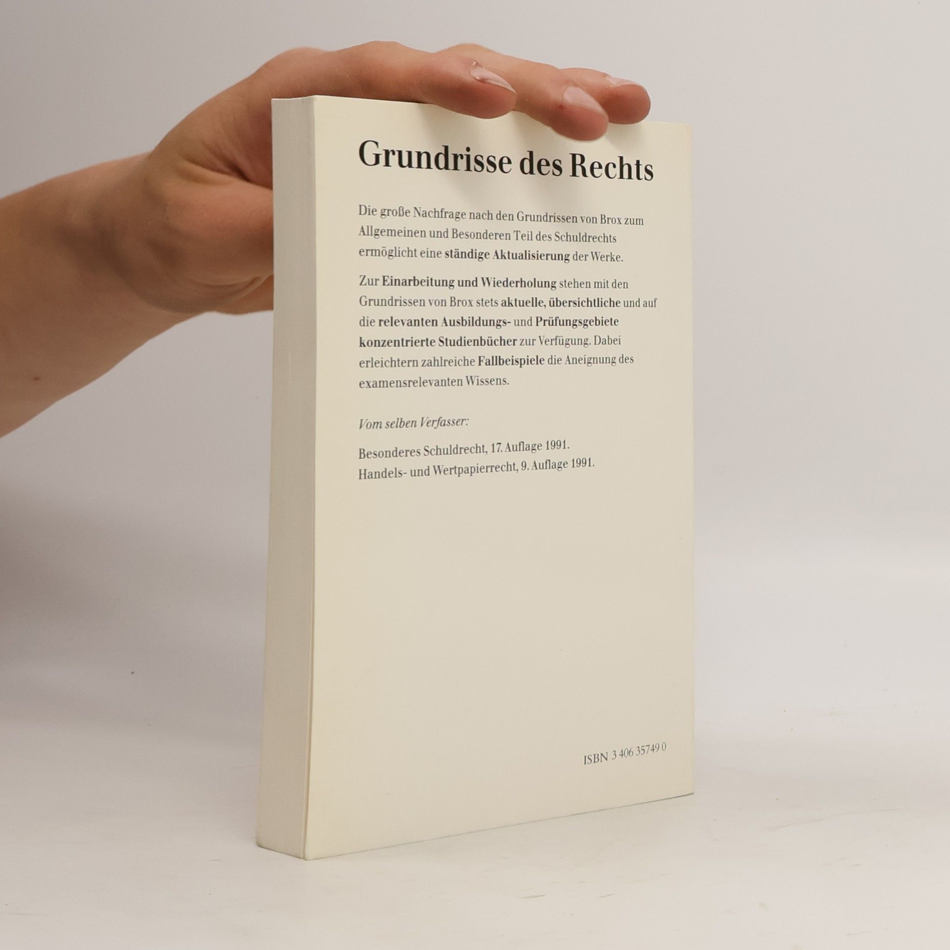 Hans Brox Grundrisse des Rechts: Allgemeines Schuldrecht